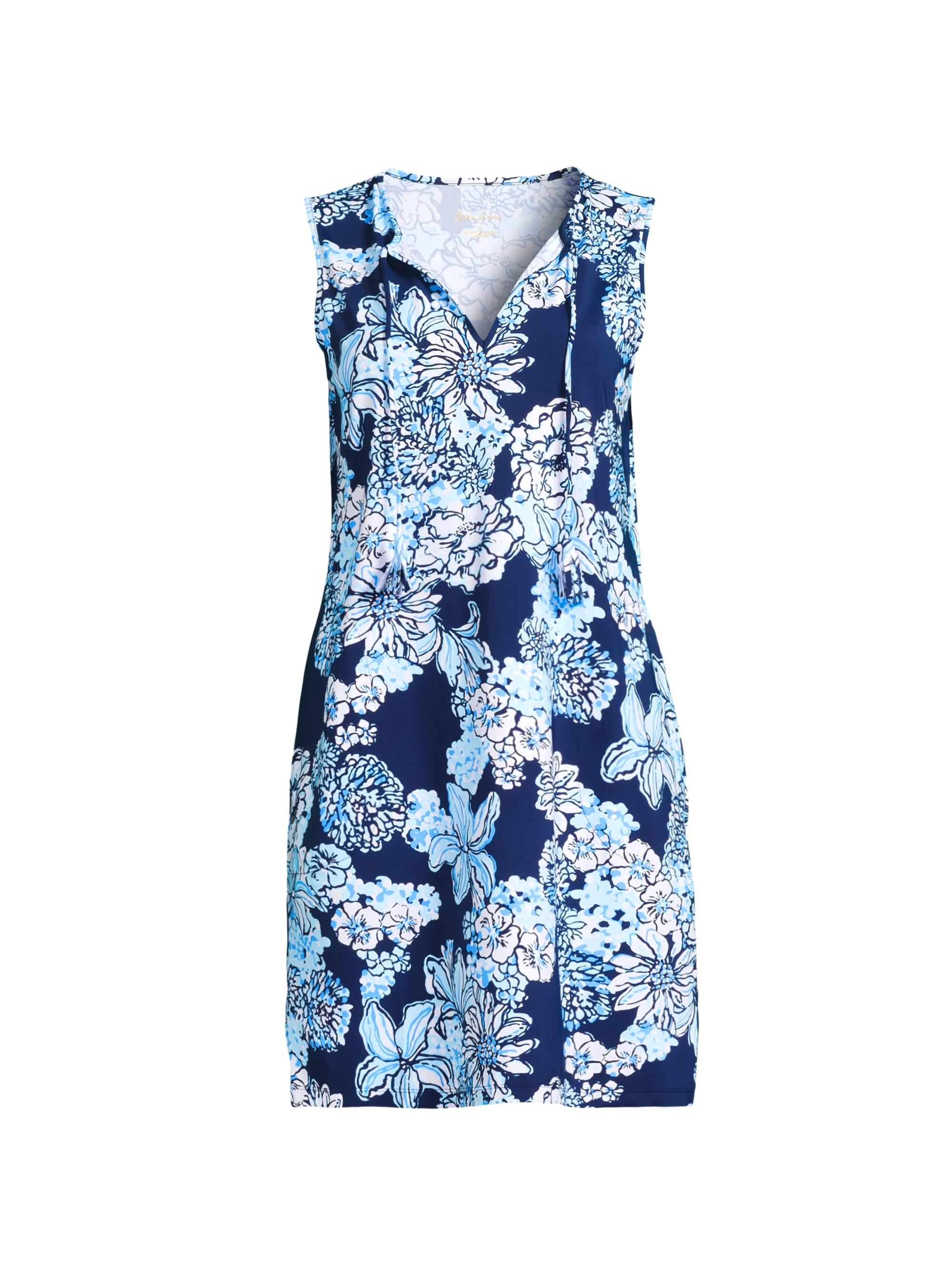 Lilly Pulitzer Women's Johana Floral Sleeveless Cover-Up - Low Tide Navy Bouquet All Day