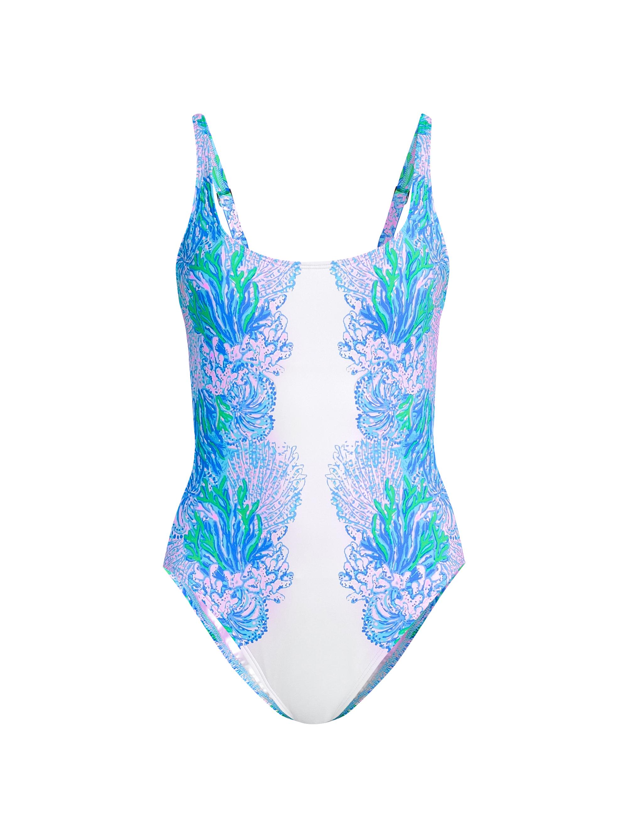 Lilly Pulitzer Women's Brin Scoopneck One-Piece Swimsuit - Las Olas Aqua