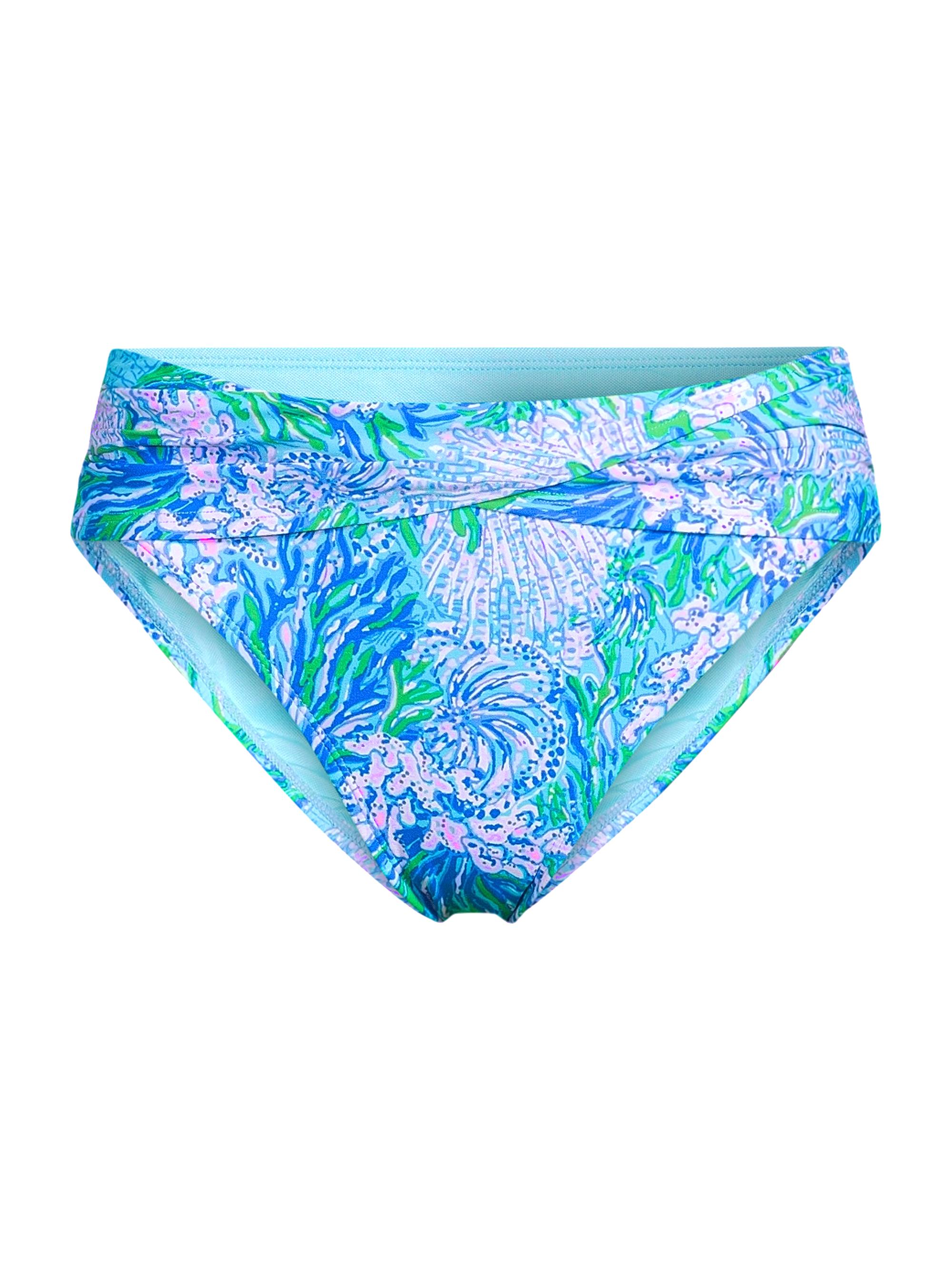 Lilly Pulitzer Women's Lagoon Twisted Hipster Bikini Bottom - Las Olas Aqua