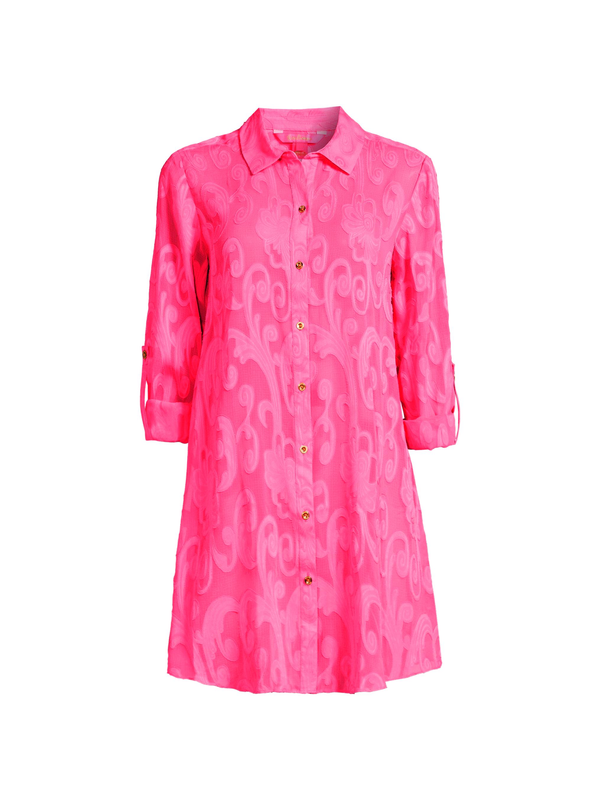 Lilly Pulitzer Women's Natalie Easy Cover-Up Shirt - Roxie Pink