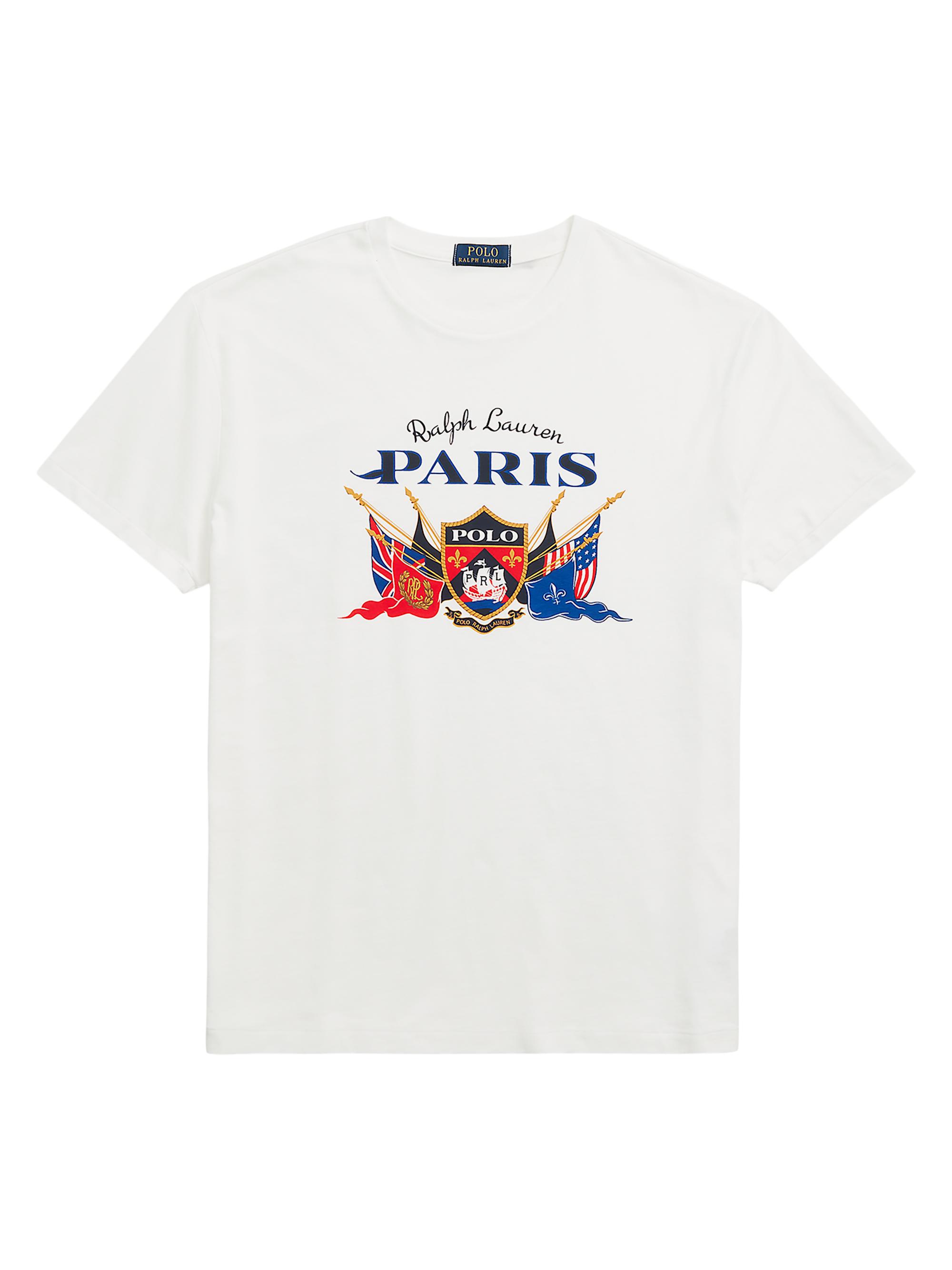 Polo Ralph Lauren Men's Logo Paris Graphic T-Shirt - Classic Oxford White