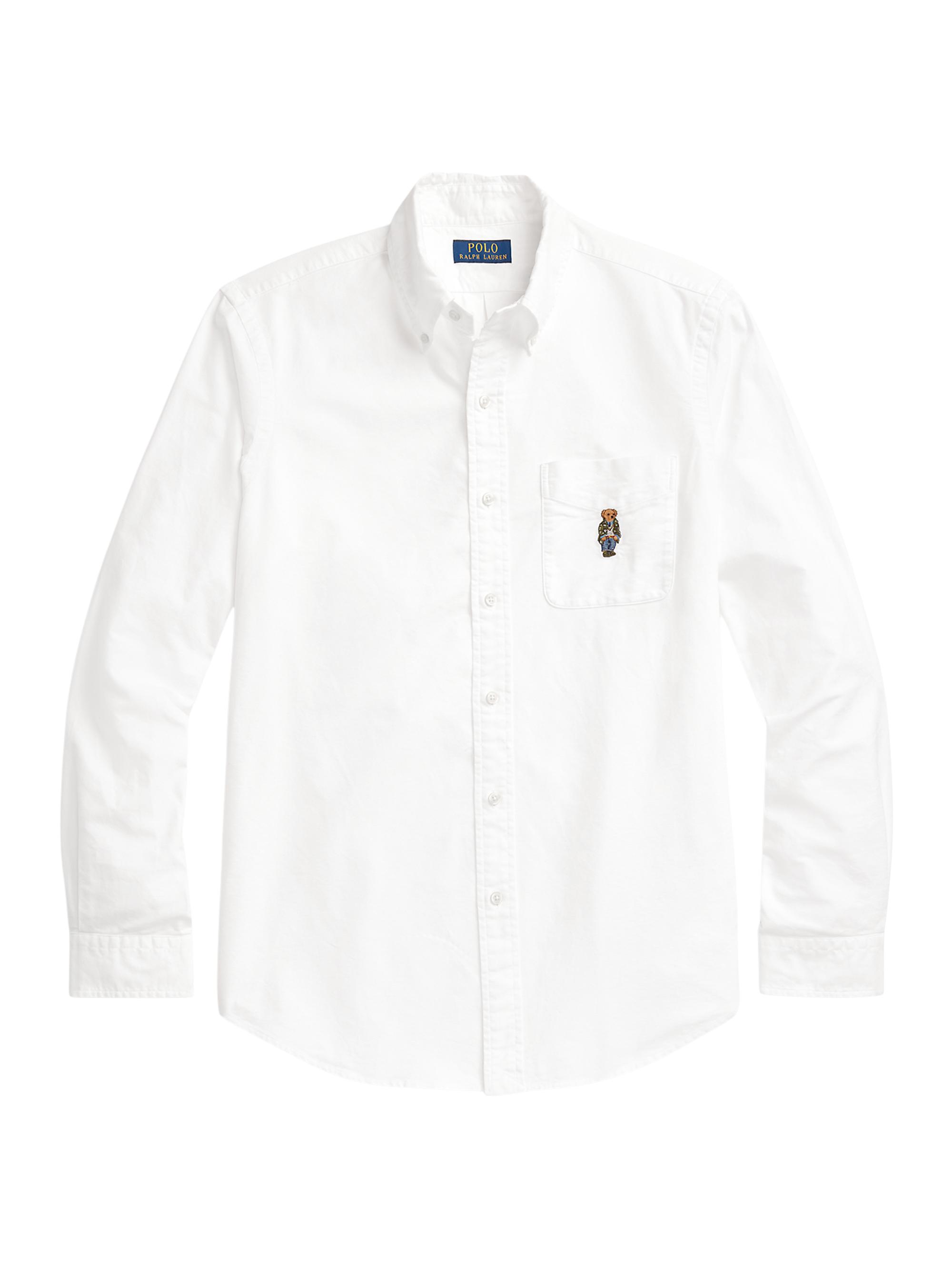Polo Ralph Lauren Men's Cotton Button-Down Shirt - White