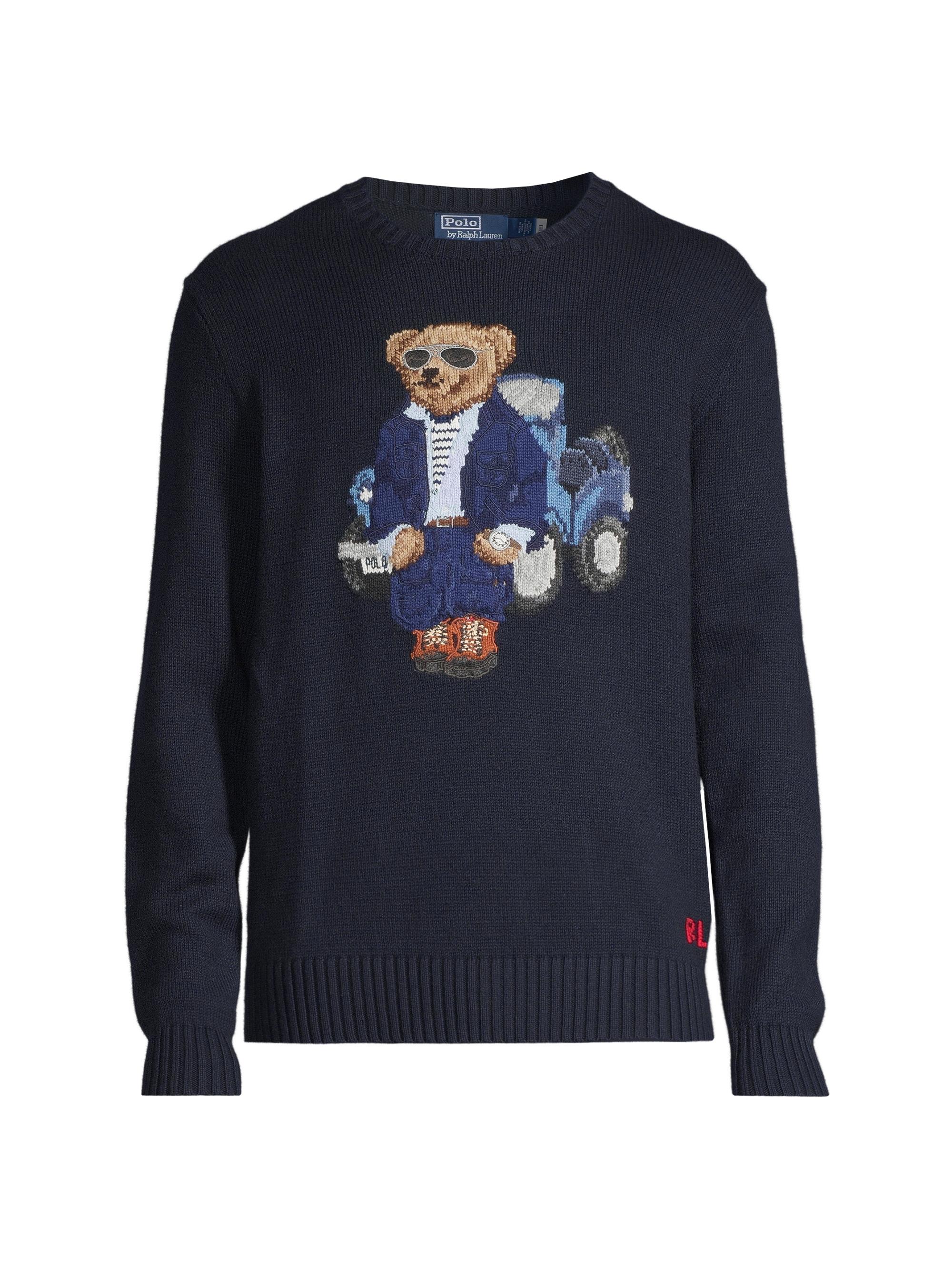 Polo Ralph Lauren Men's Bear Cotton Sweater - Aviator Navy
