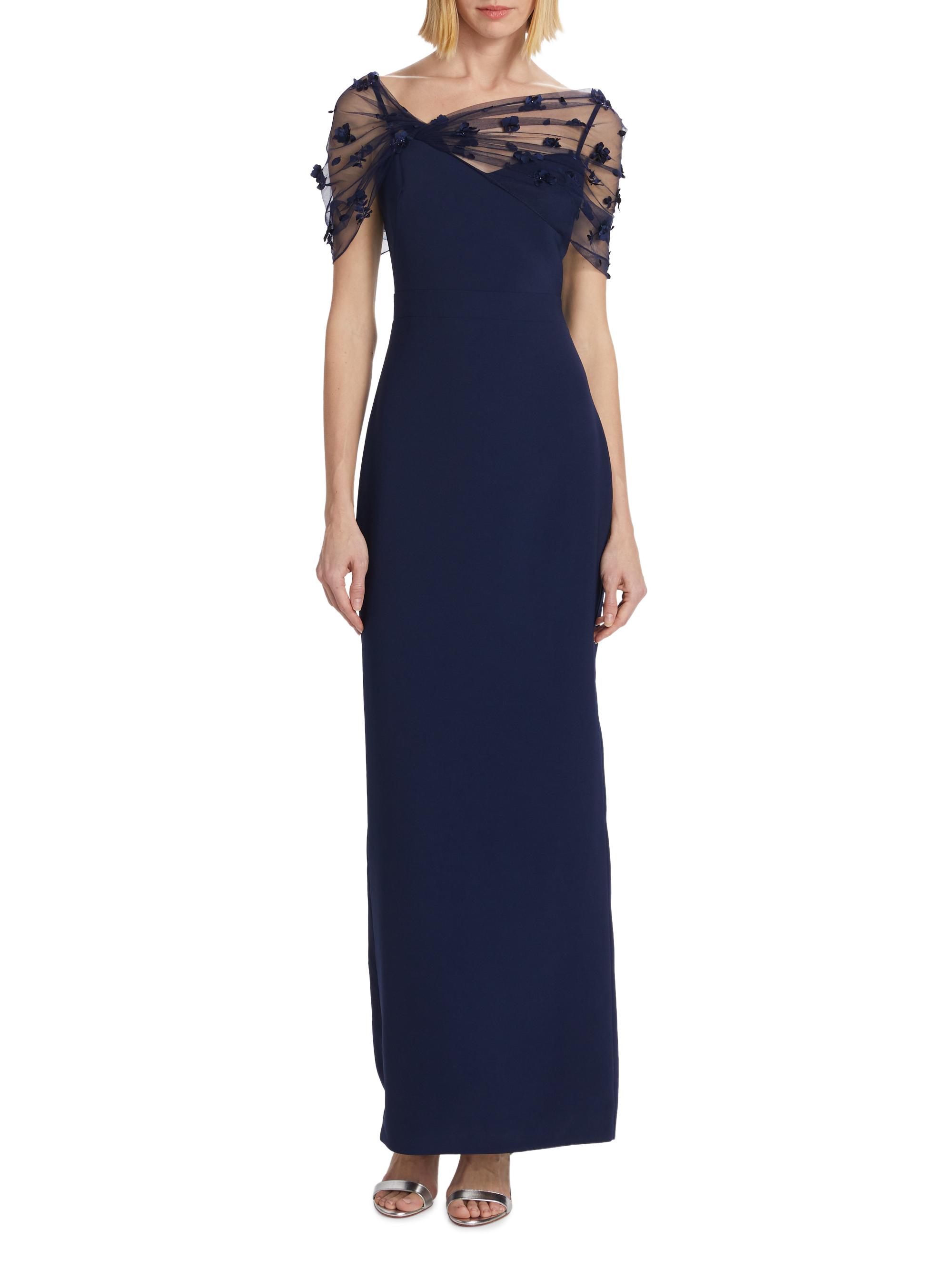 gia beaded shawl dress Theia Beaded Shawl Gown  MOTHER OF