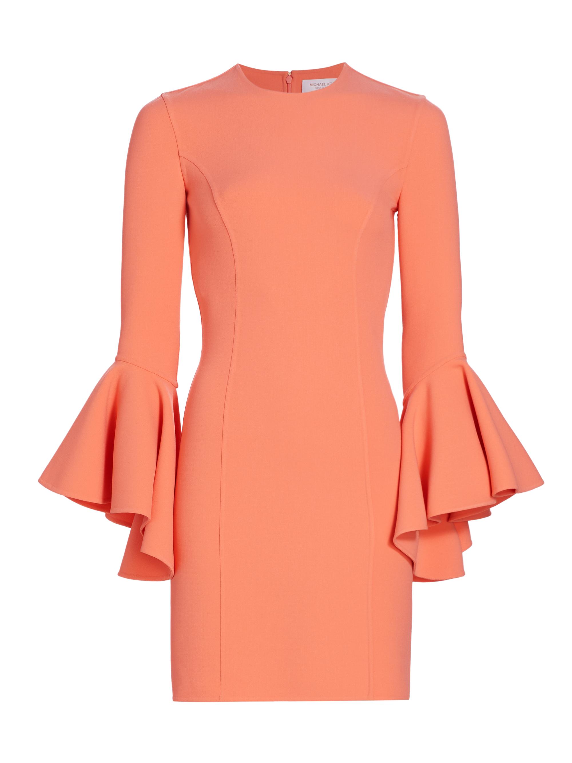 Michael Kors Collection Women's Bell-Sleeve Wool-Blend Minidress - Melon