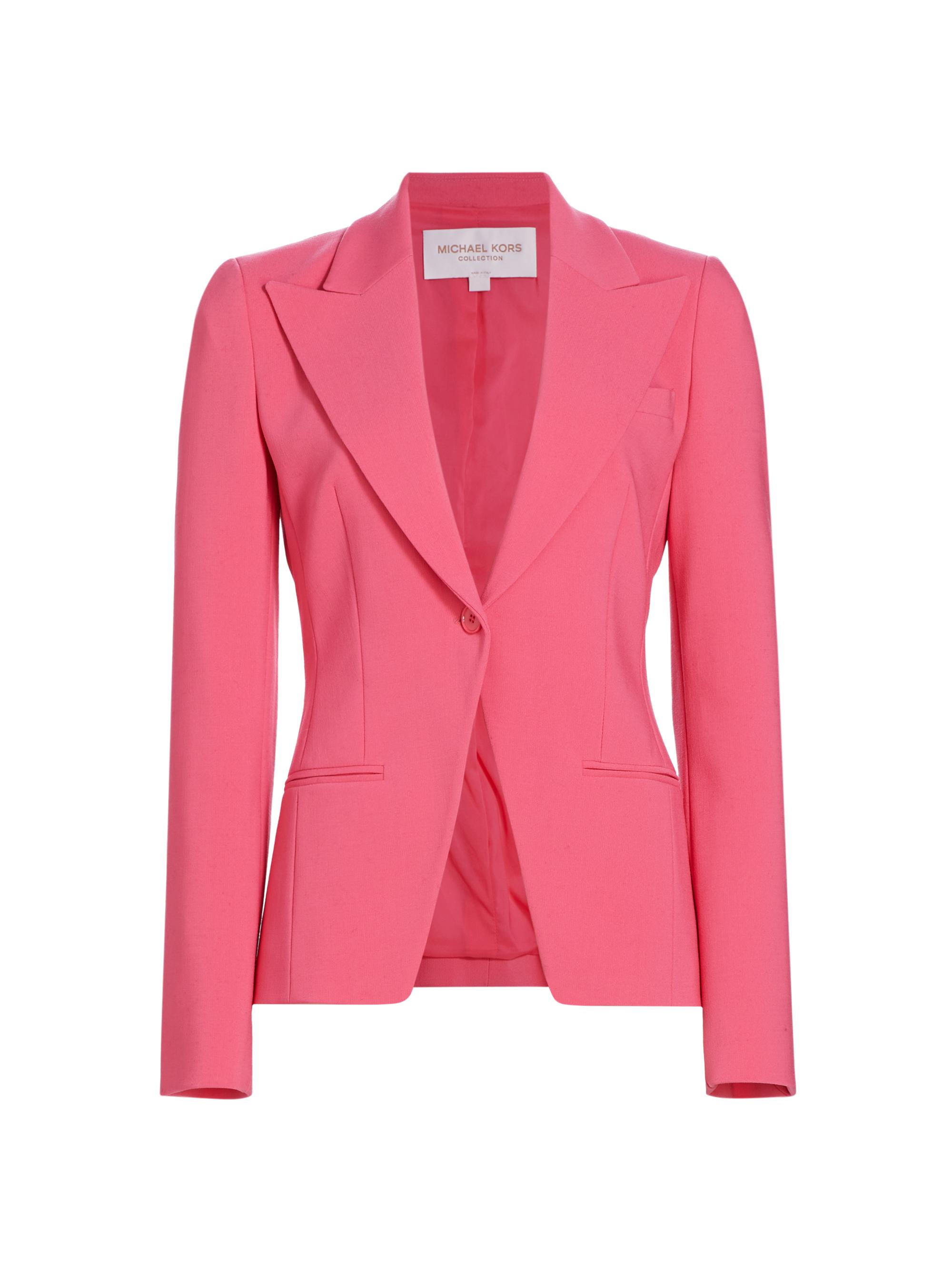 Michael Kors Collection Women's Peak Lapel Wool-Blend Jacket - Azalea