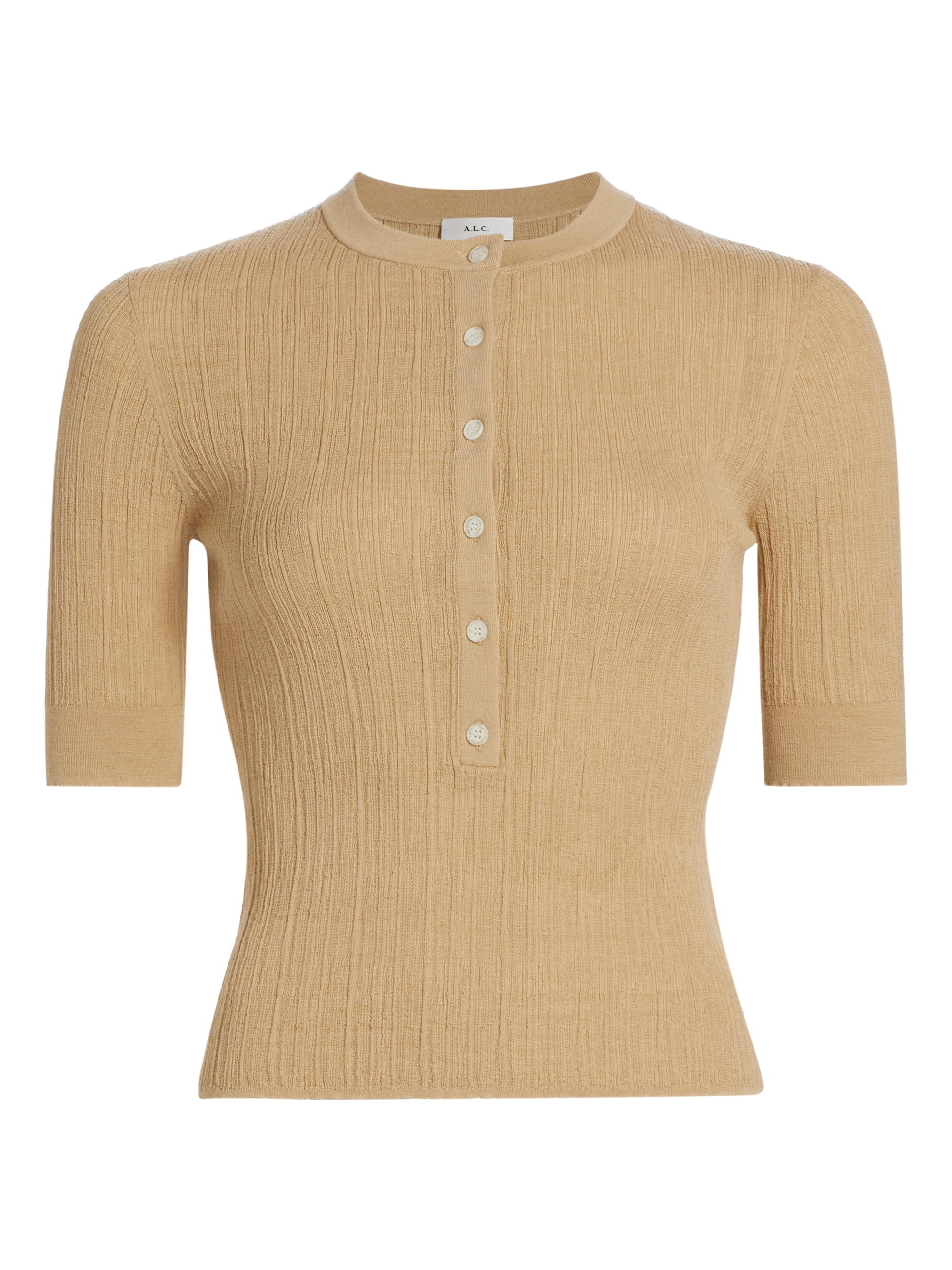 A.L.C. Women's Fisher Cotton-Blend Knit Top - Lark