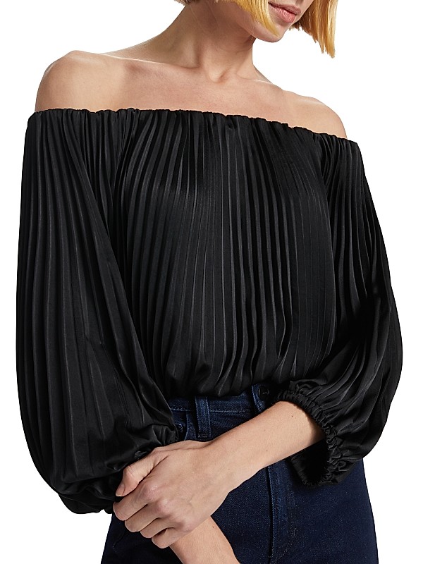 Shop A.L.C. Sienna Pleated Off-The-Shoulder Blouse | Saks Shop A.L.C. Sienna Pleated Off-The-Shoulder Blouse | Saks