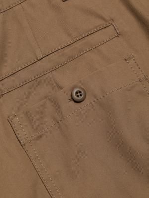 Maison Margiela pleat-detail raw-cut shorts - Brown