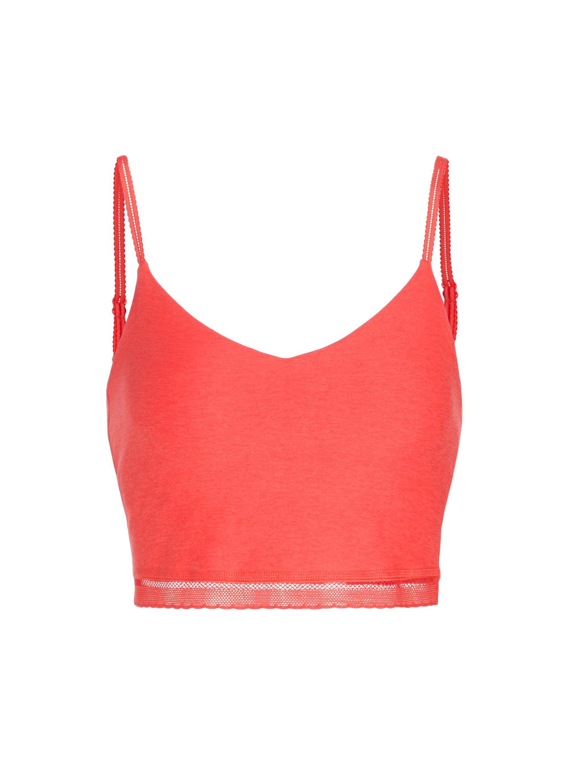 Beyond Yoga Women's Spacedye Allure Lace High Cropped Tank - Red Ash Heather