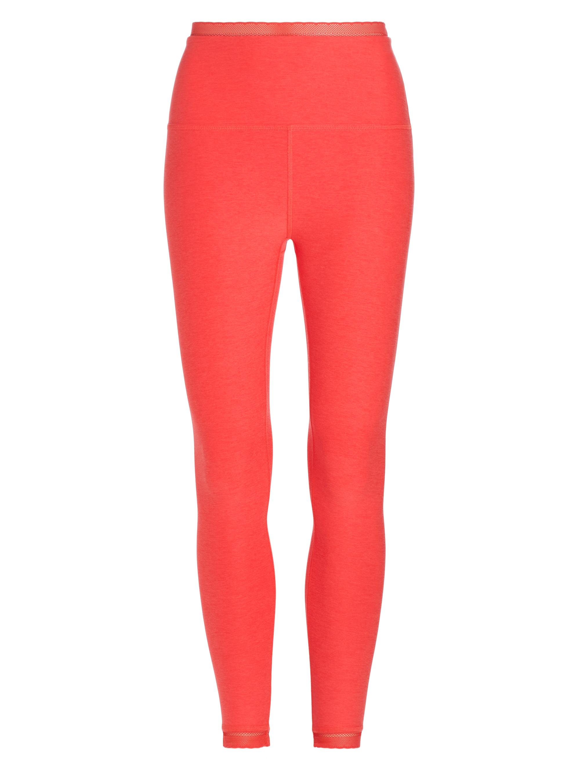 Beyond Yoga Women's Spacedye Allure Lace-Trim Leggings - Red Ash Heather