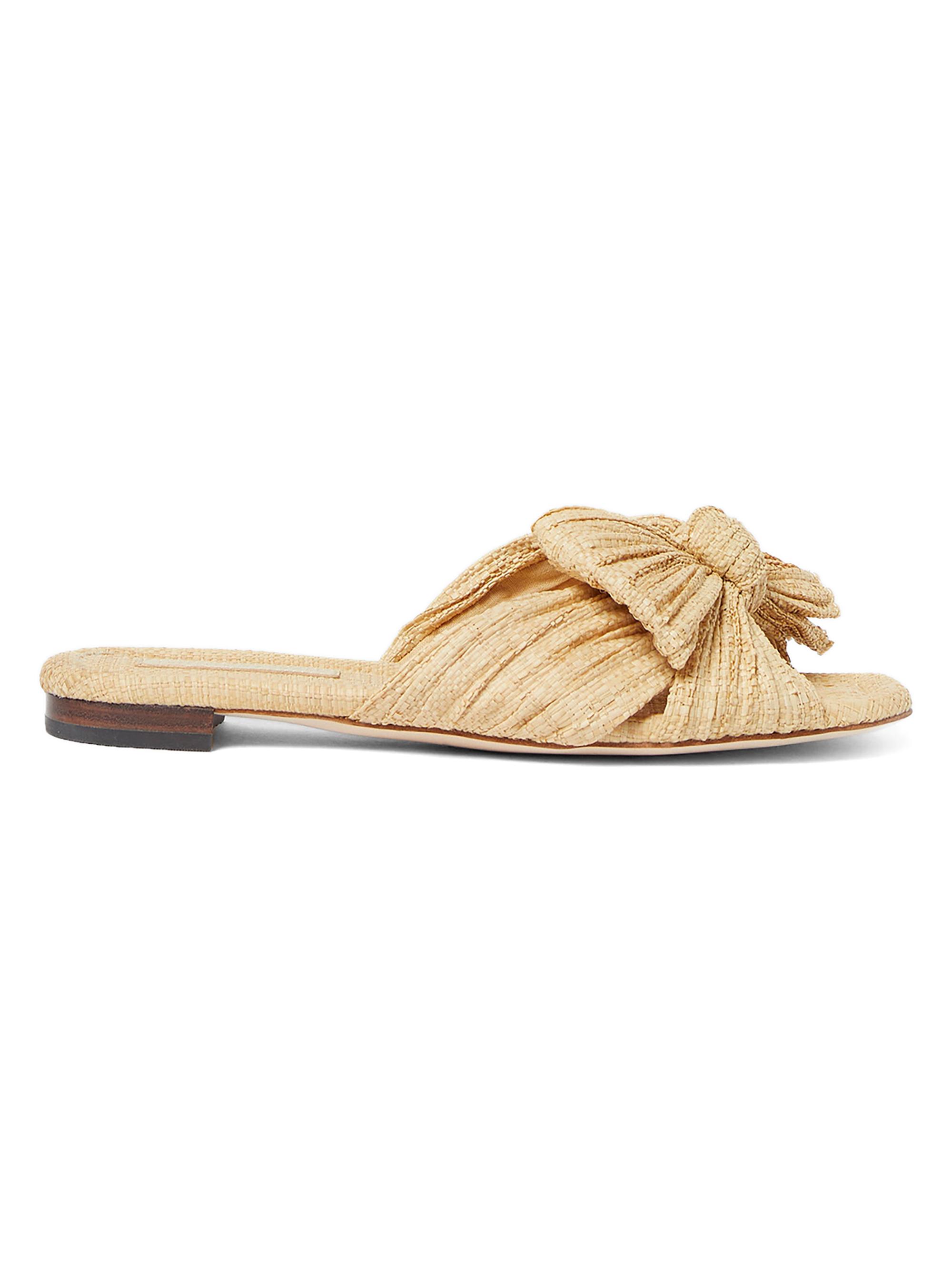 Loeffler Randall Women's Daphne Pleated Knot Sandals - Natural