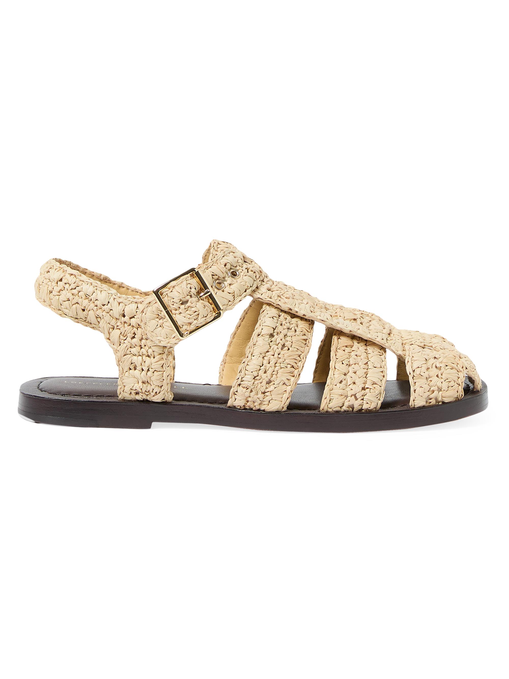 Loeffler Randall Women's Sawyer Raffia Caged Sandals - Natural
