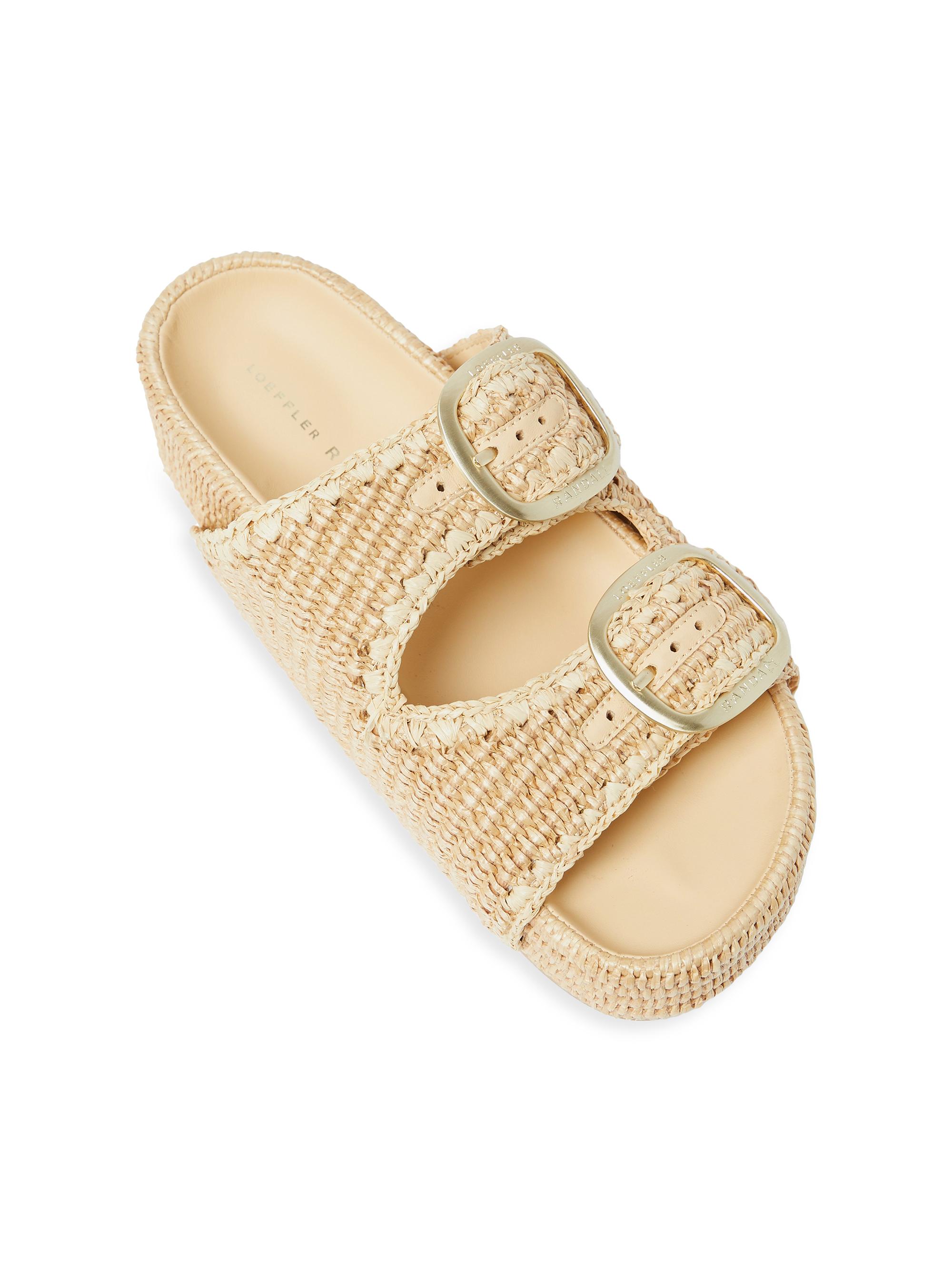 Loeffler Randall Theo 40MM Cotton-Blend Platform Sandals | Saks