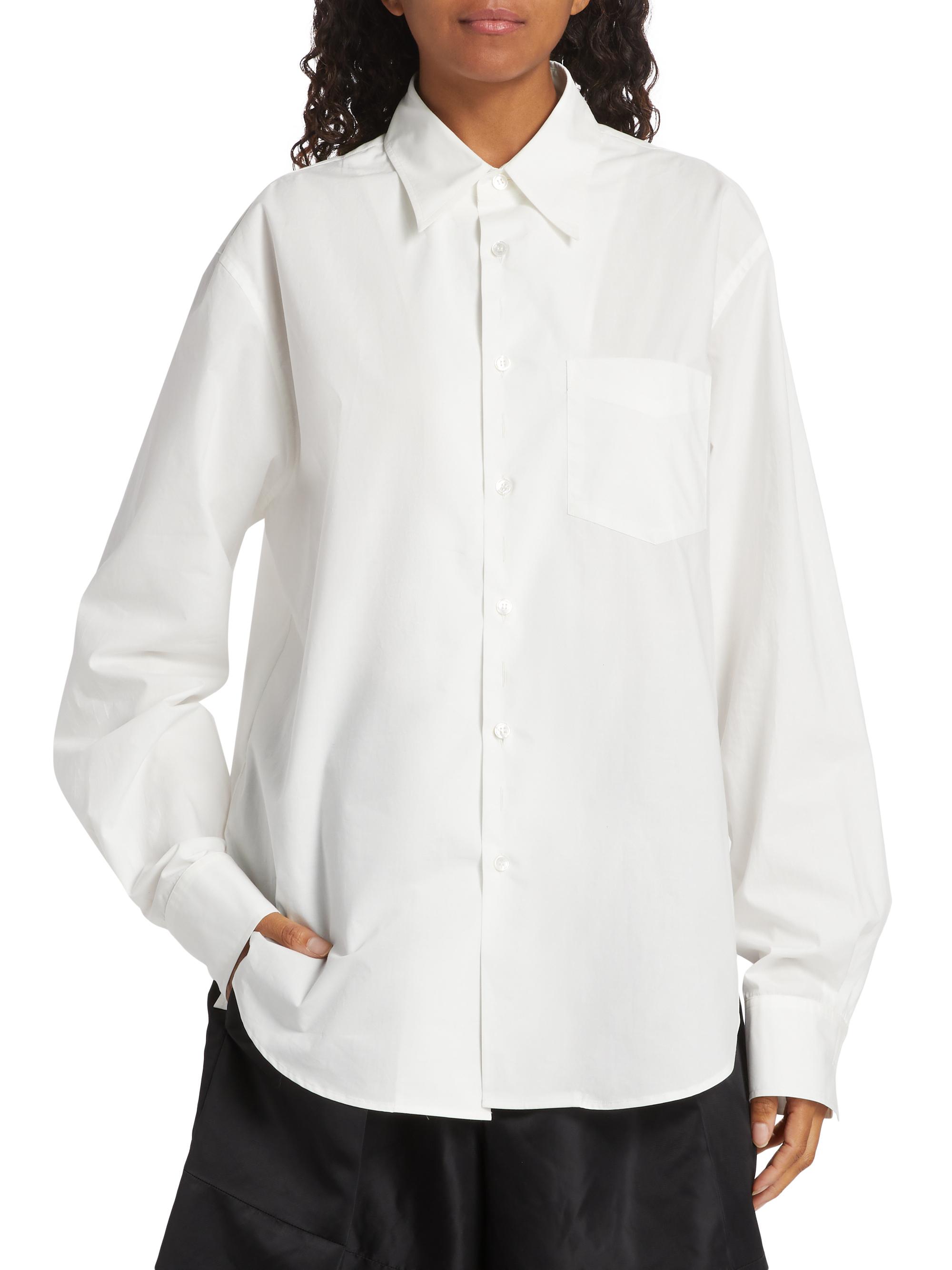 Shop MM6 Maison Margiela Poplin Slashed Pocket Shirt | Saks Fifth  