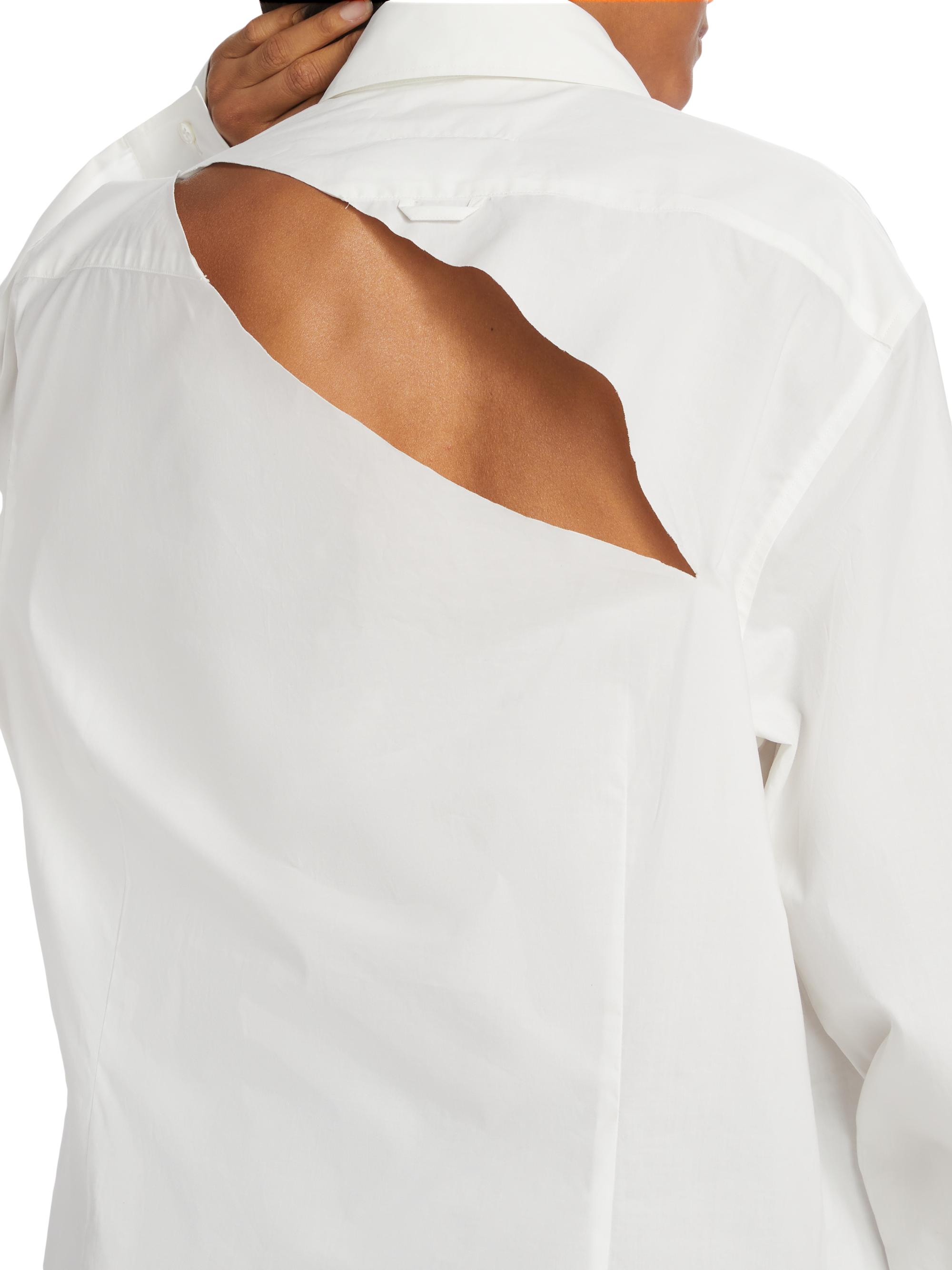 Shop MM6 Maison Margiela Poplin Slashed Pocket Shirt | Saks Fifth  