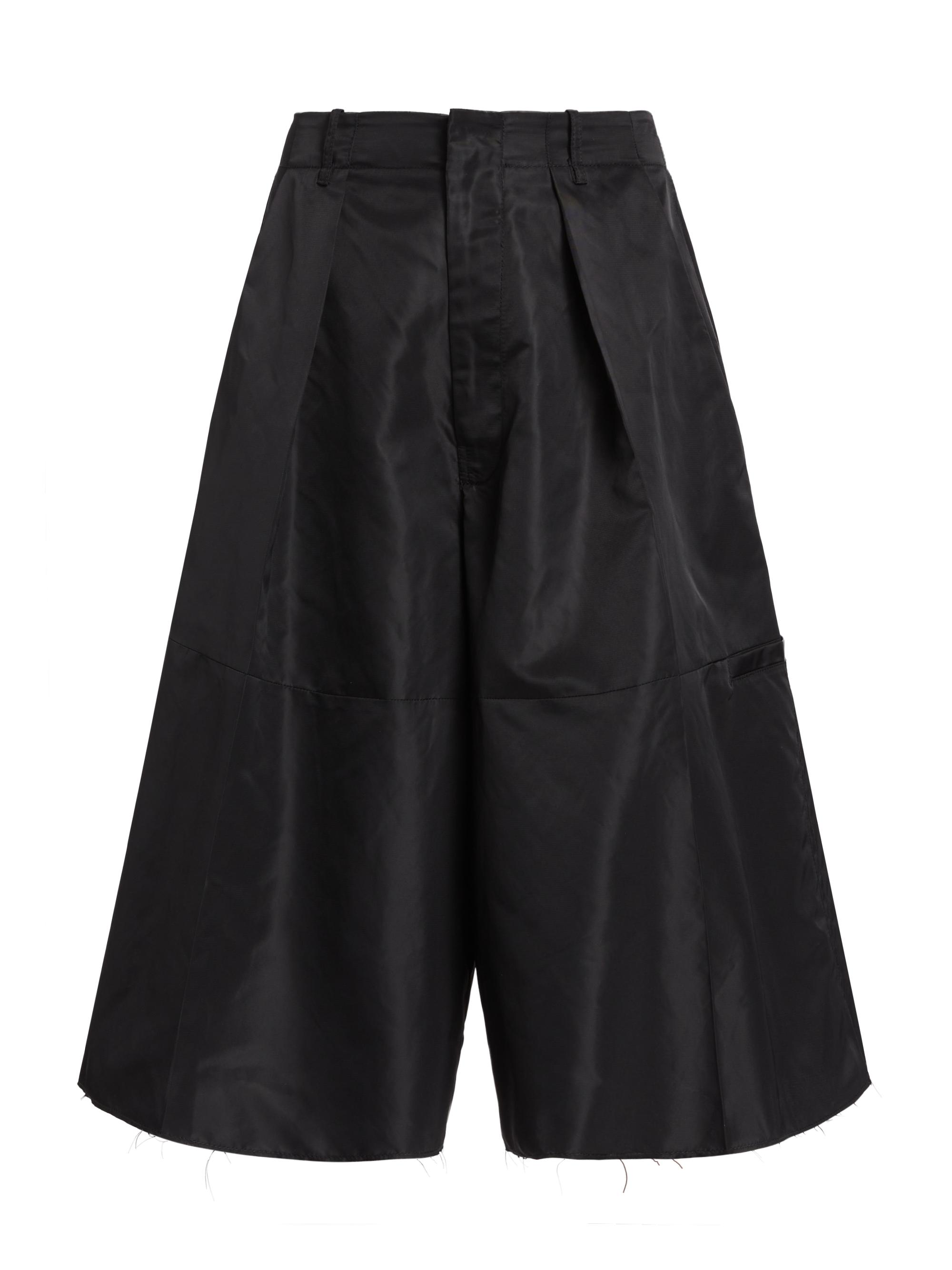 MM6 Maison Margiela Women's Satin Raw Edge Crop Trousers - Black