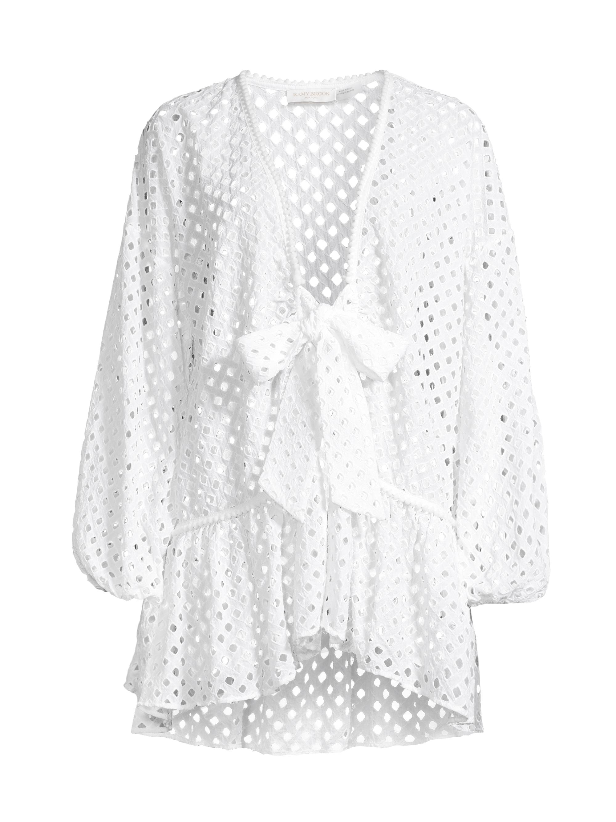 Ramy Brook Women's Caya Cotton Tie-Front Cover-Up Minidress - Black