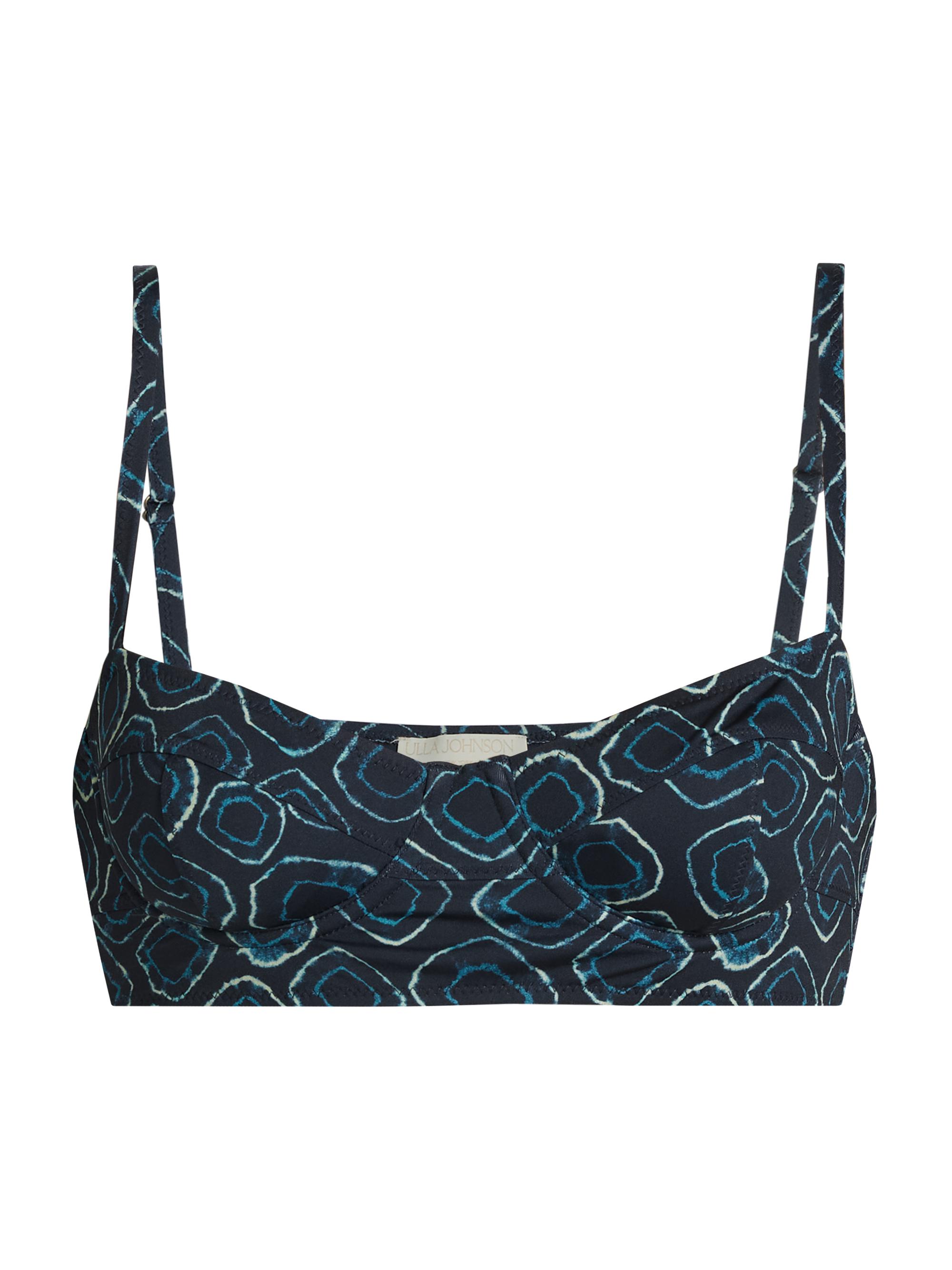 Ulla Johnson Women's Zahara Printed Bikini Top - Aquamarine