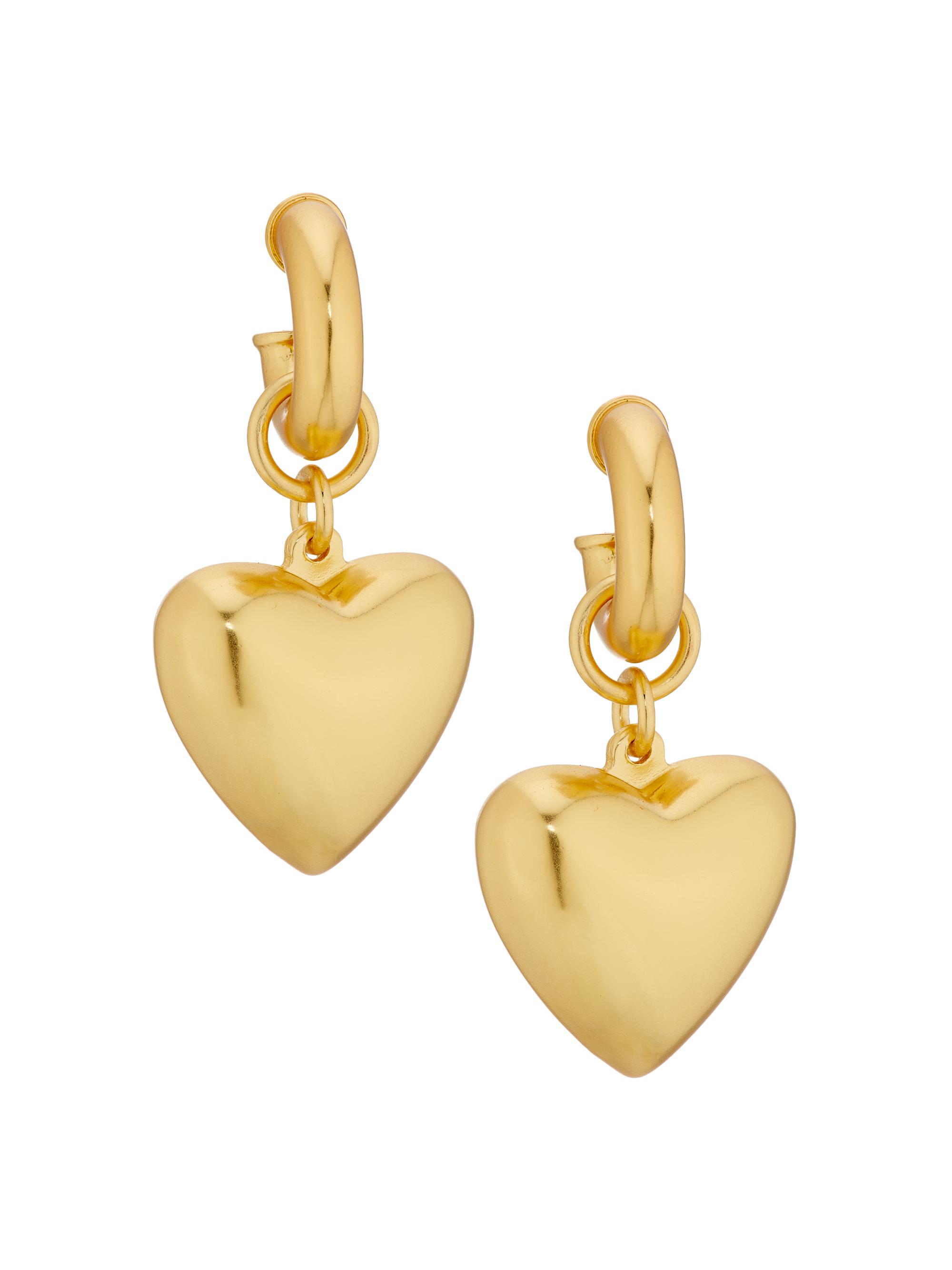 Roxanne Assoulin Women's Heart & Soul Goldtone Drop Earrings - Semi Shiny Gold