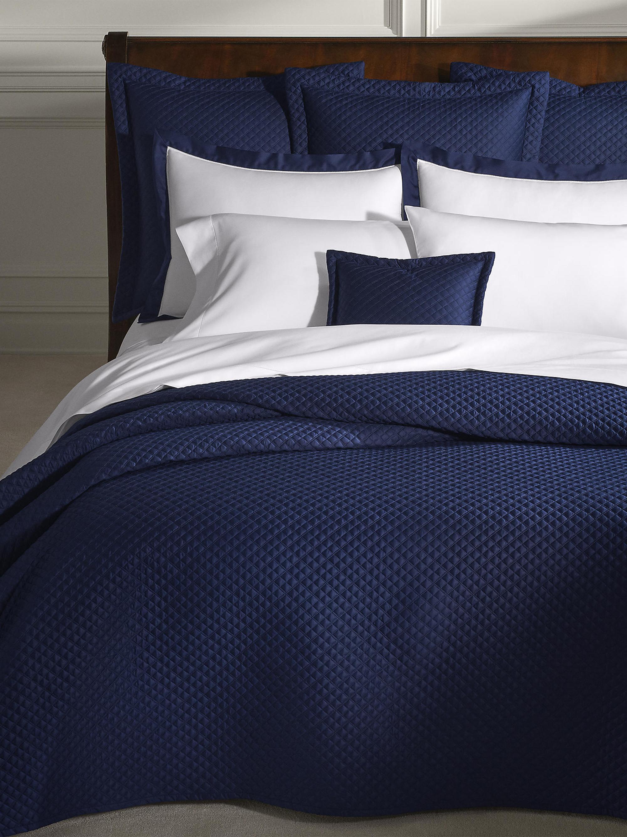 Ralph Lauren Argyle Sateen Quilt - Polo Navy