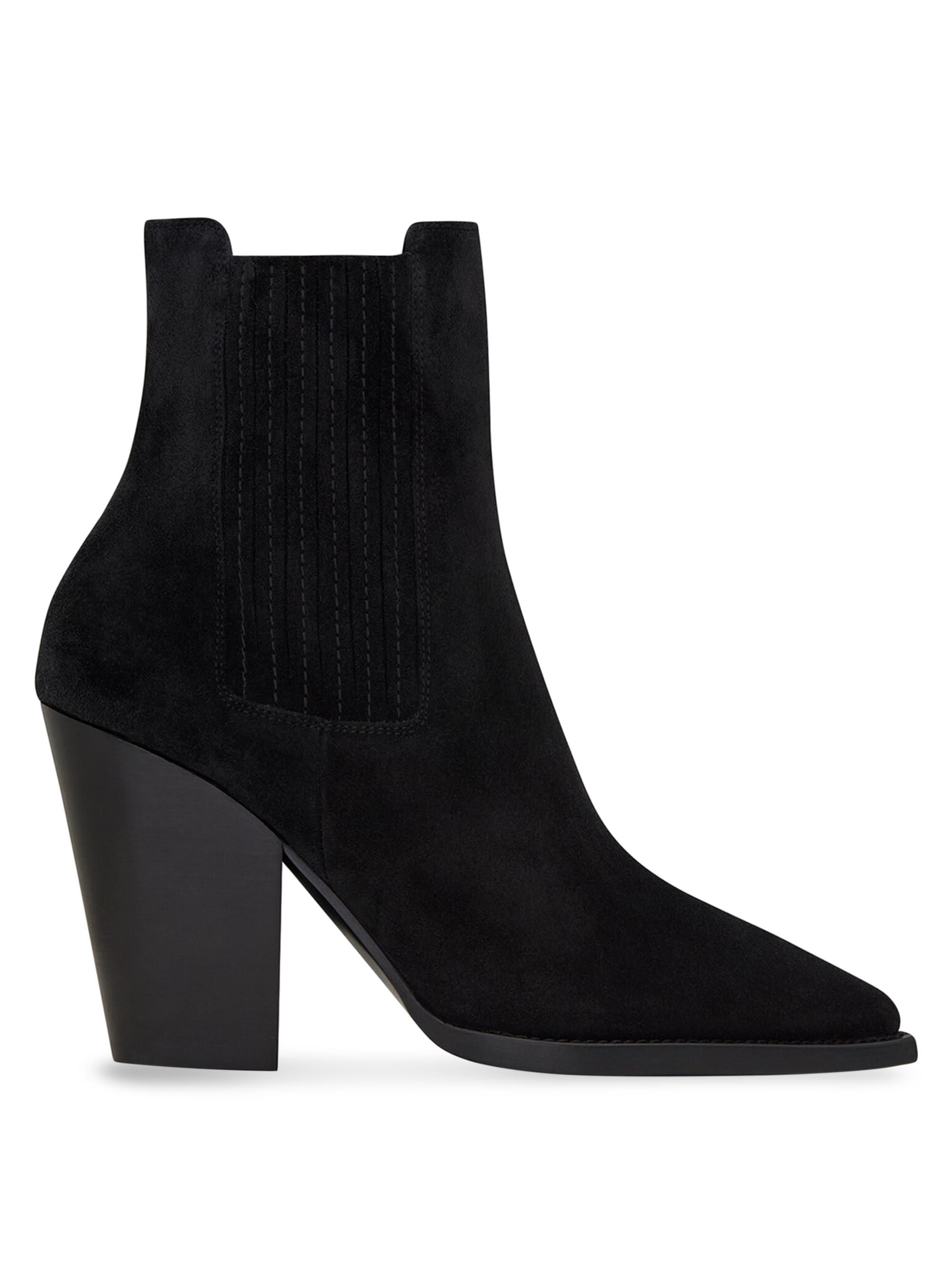 Saint Laurent Women's Theo Chelsea Boots in Suede - Black