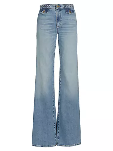 Itzel Mid-Rise Wide-Leg Jeans
