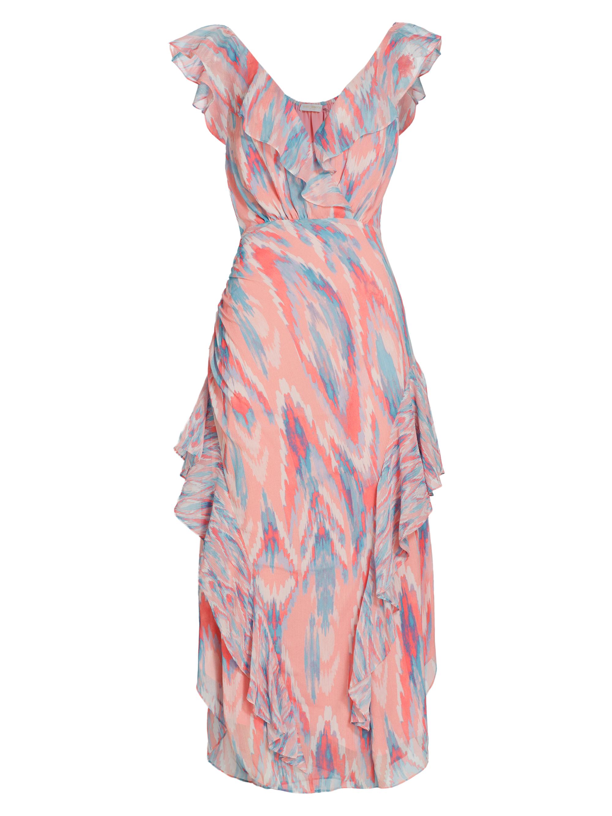 Ramy Brook Women's Anika Ruffled Printed Maxi Dress - Vintage Pink Tulip Combo