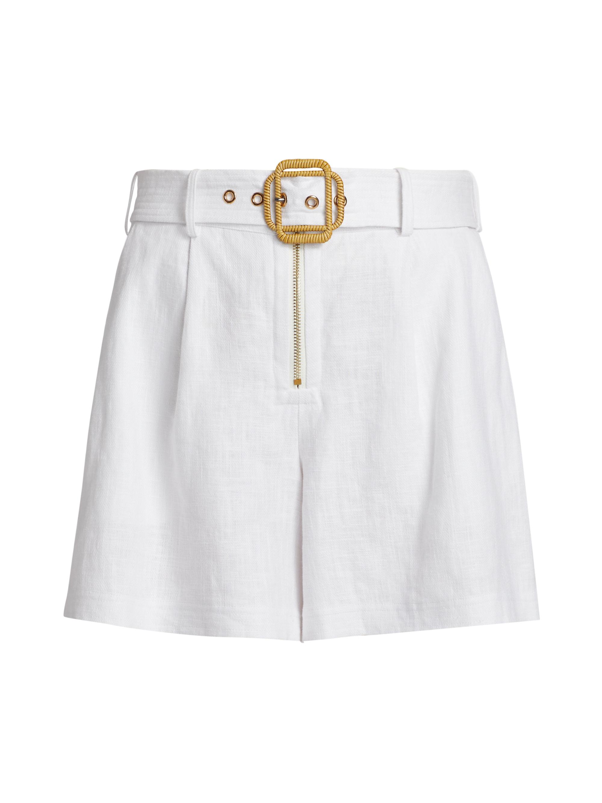 Ramy Brook Women's Aspyn Belted Shorts - White