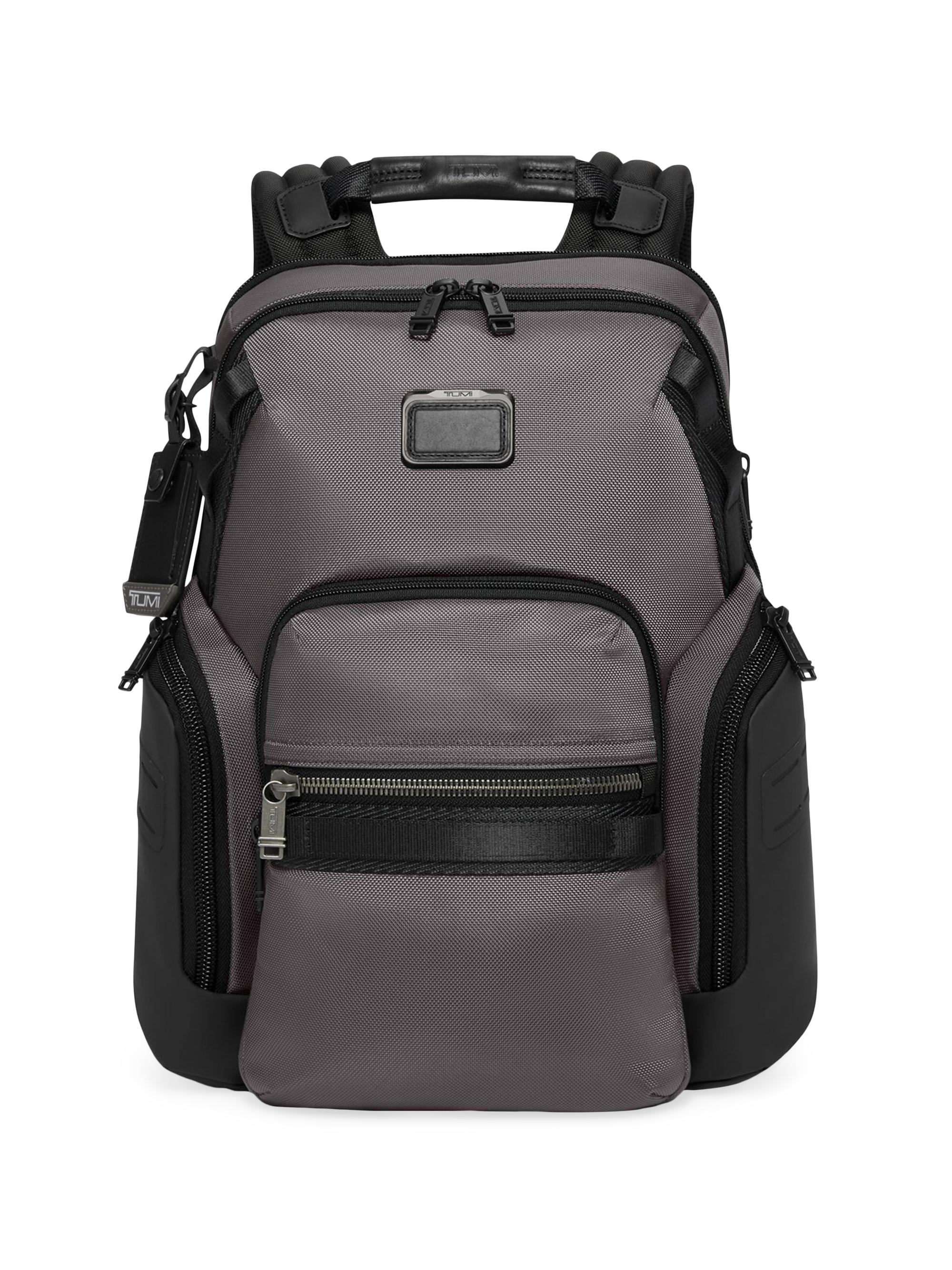 TUMI Men's Alpha Bravo Navigation Nylon Backpack - Charcoal