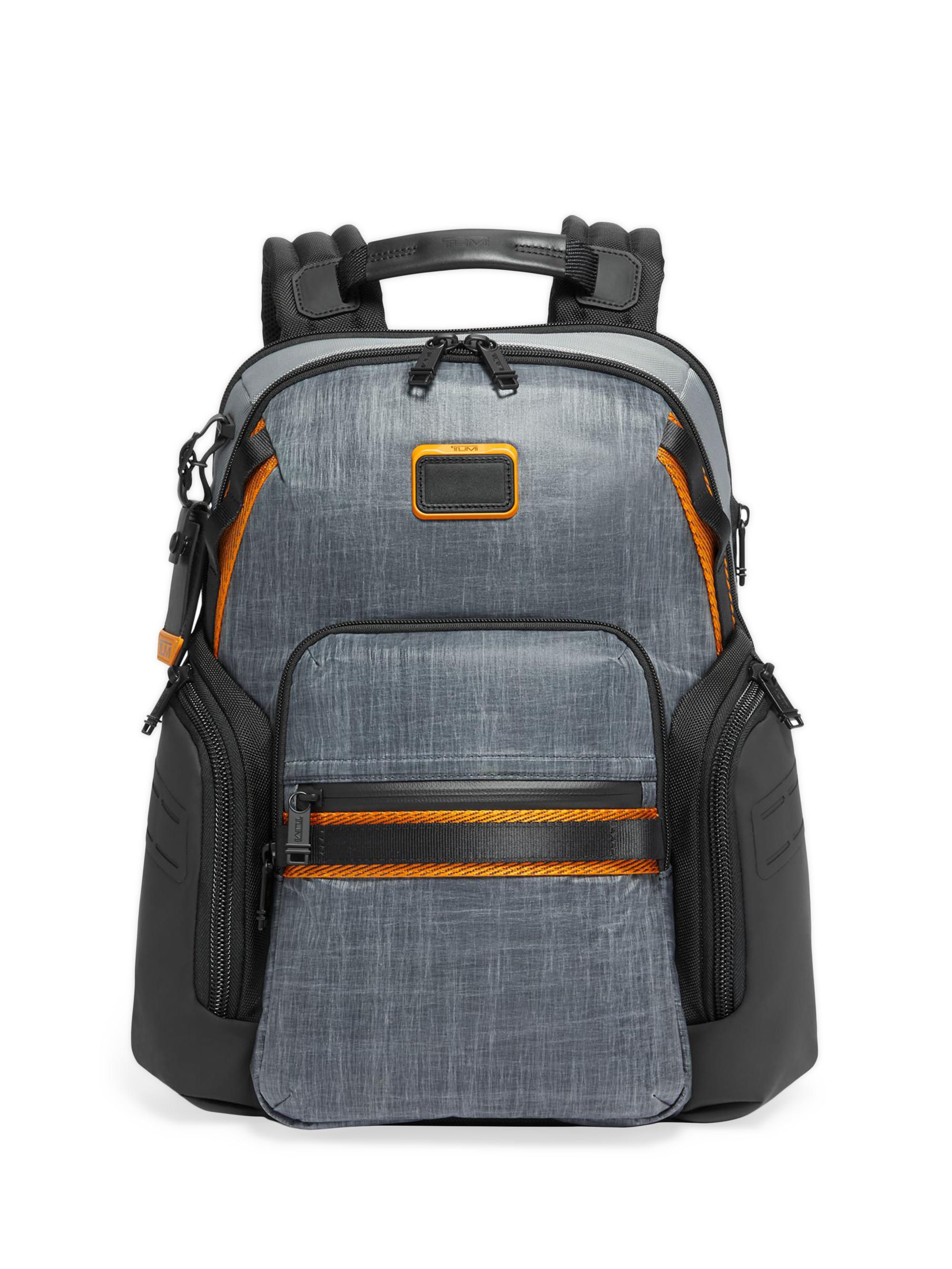 TUMI Men's Alpha Bravo Navigation Nylon Backpack - Steel