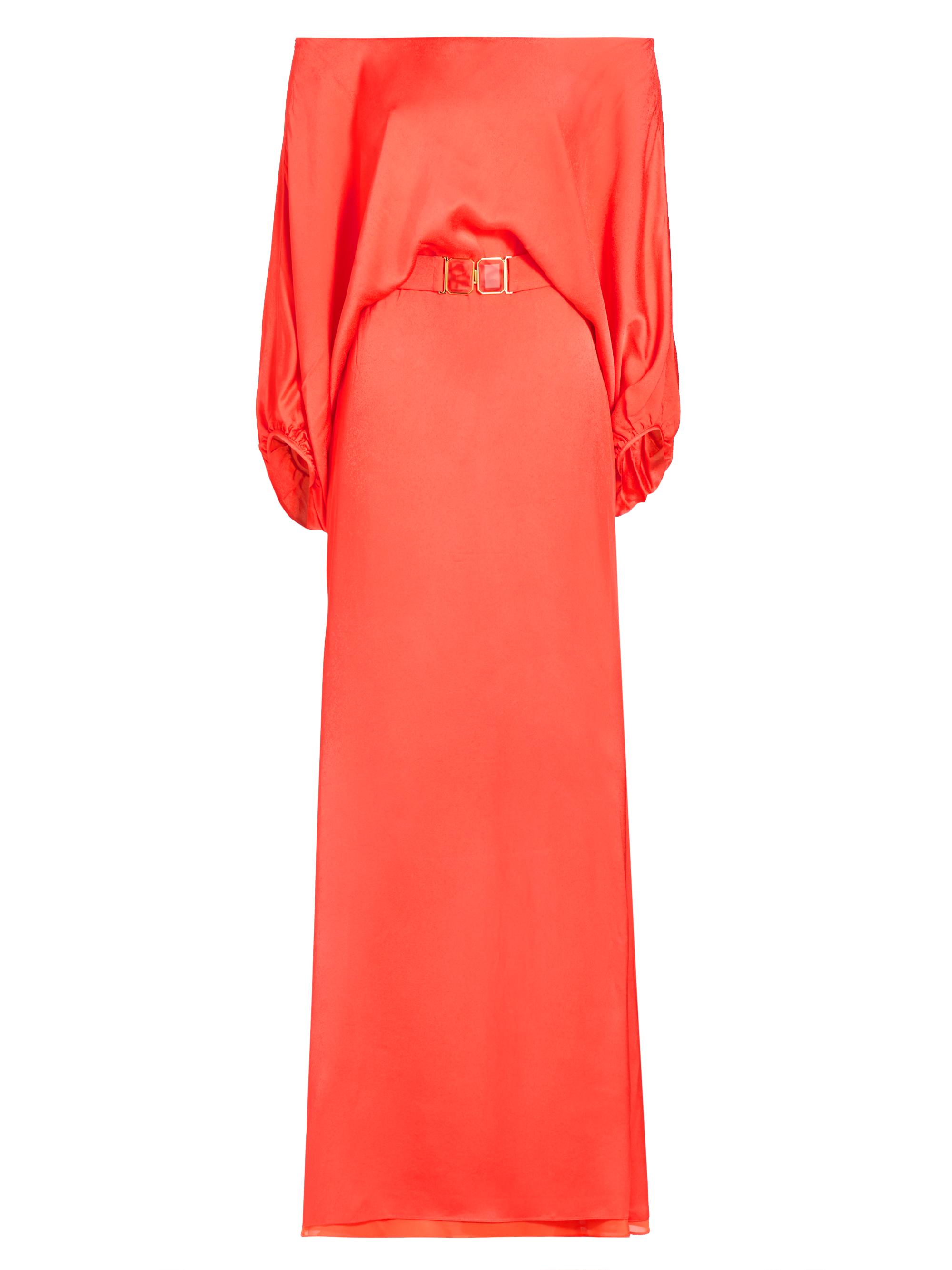 Silvia Tcherassi Women's Lorella Belted Off-The-Shoulder Dress - Orange