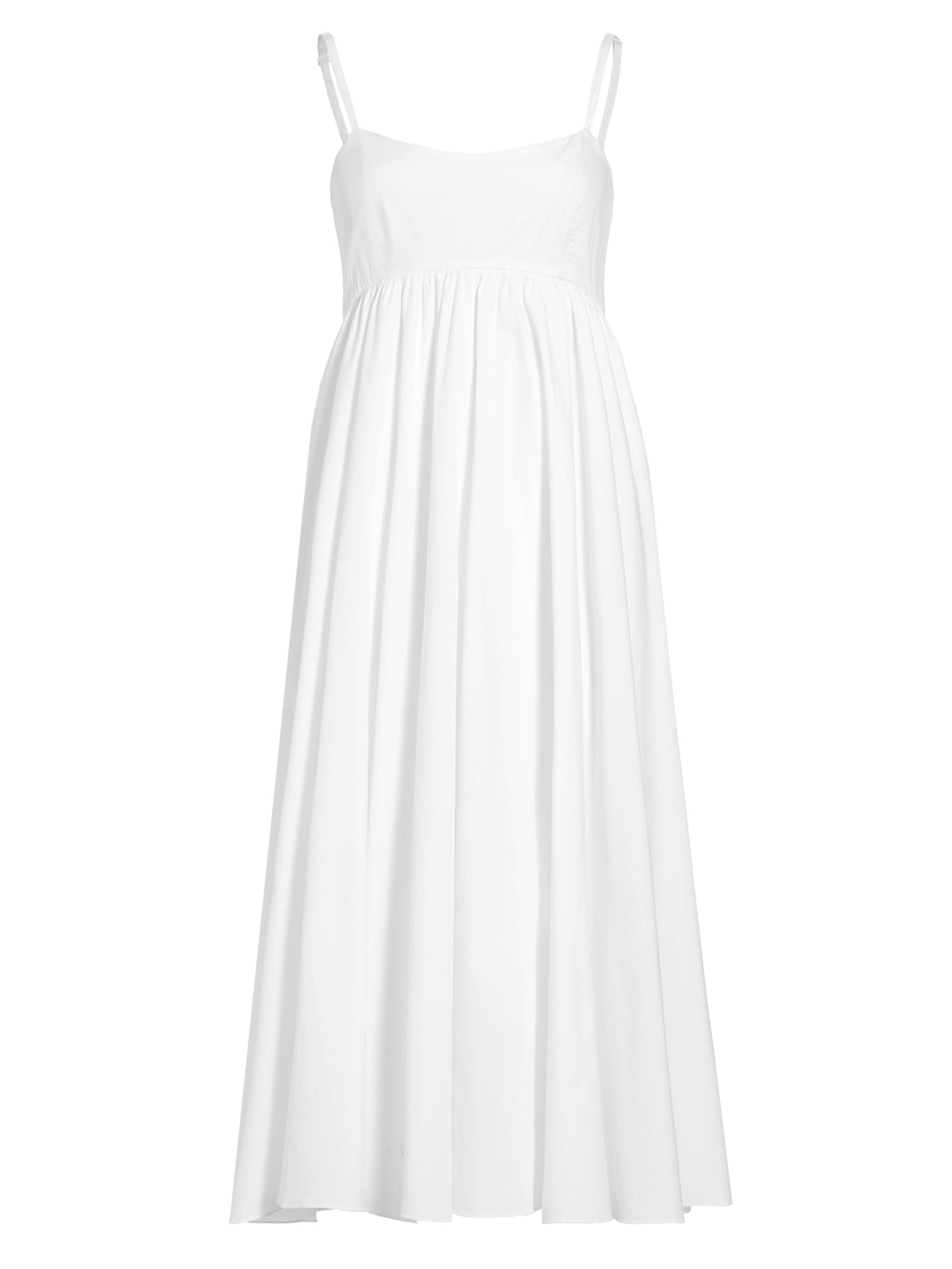 Azeeza Women's Rachel Poplin Empire-Waist Midi-Dress - White Poplin
