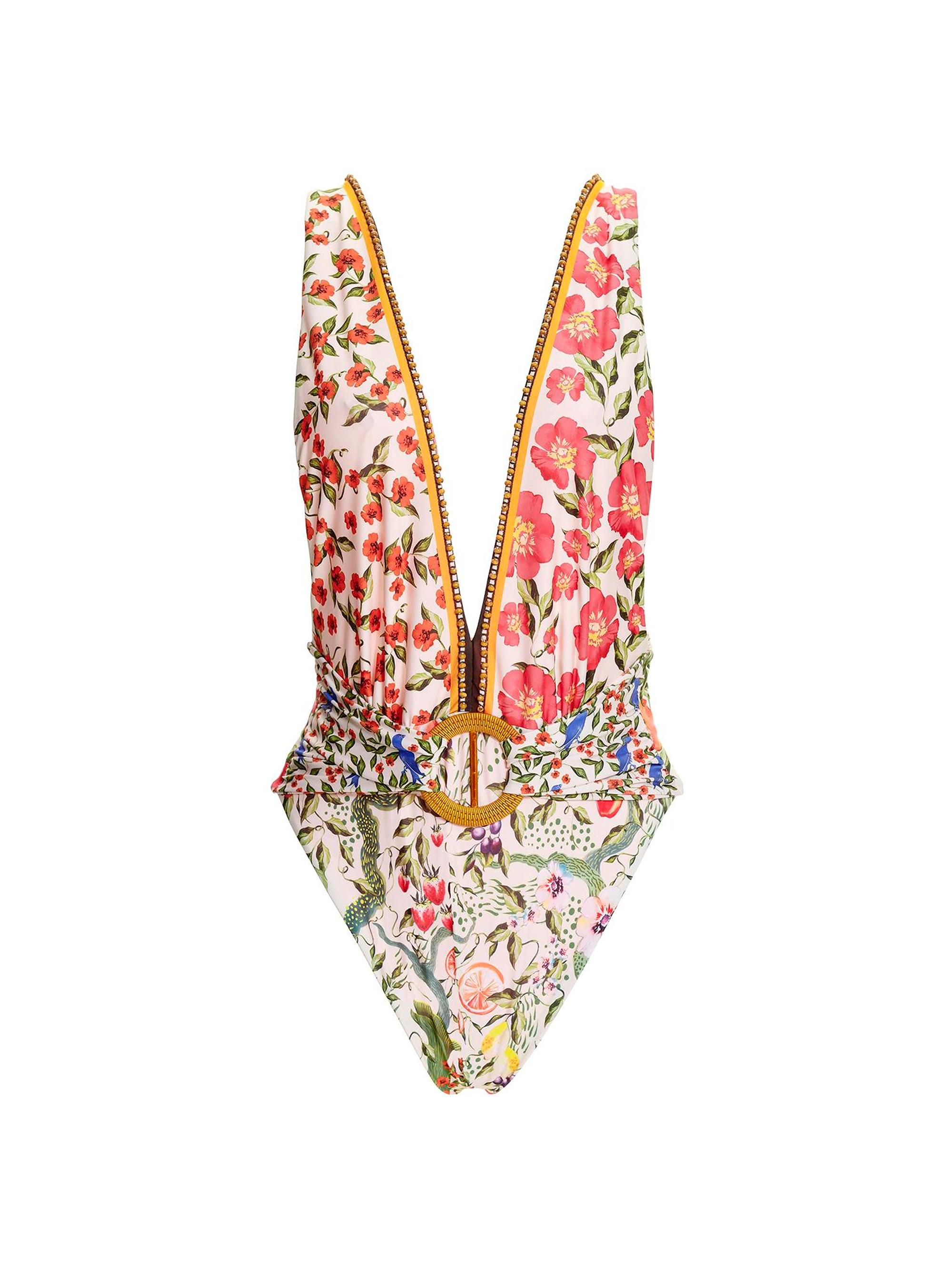 Agua Bendita Women's Ina Seed Plunge One-Piece Swimsuit