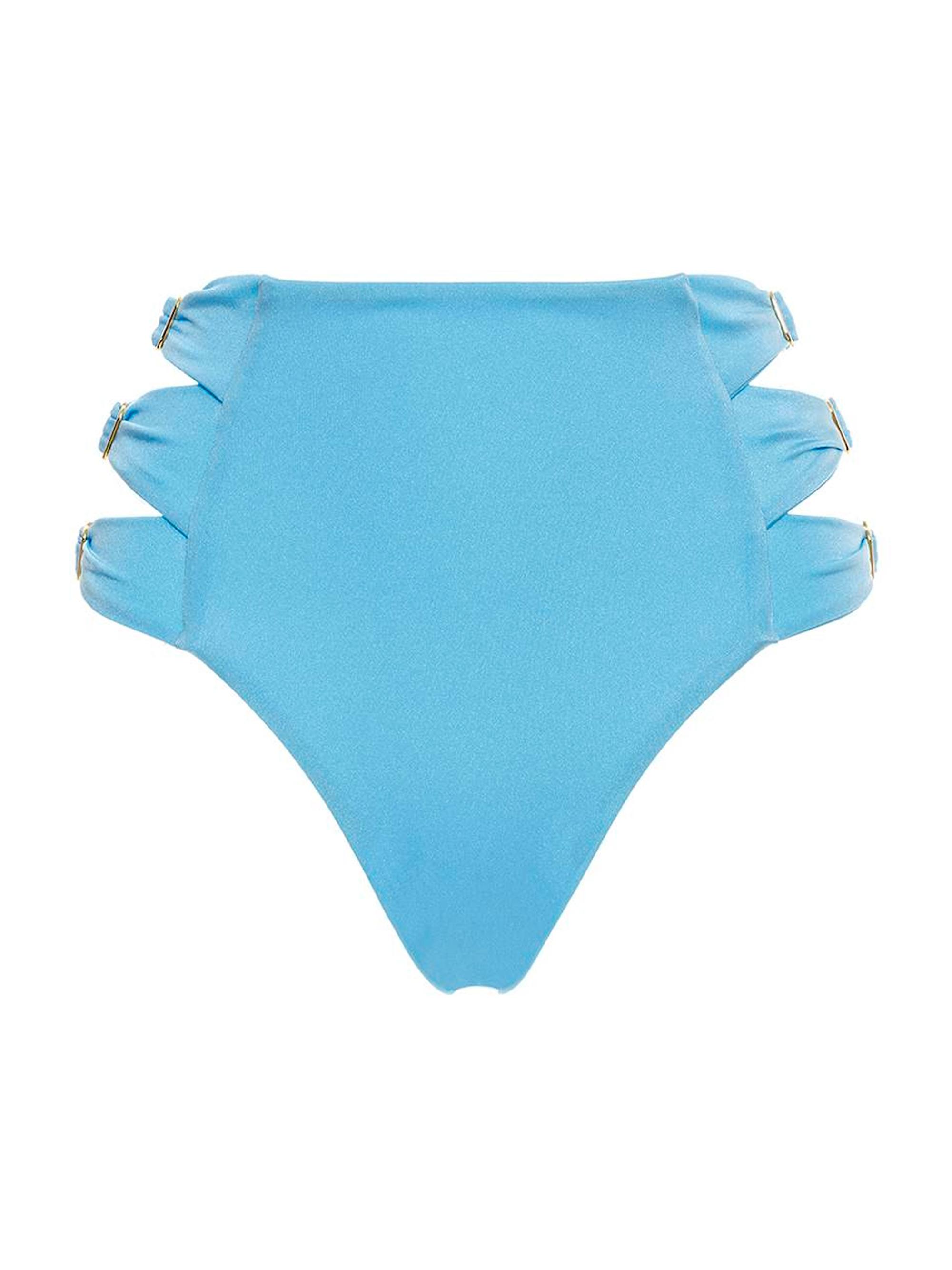 Agua Bendita Women's Willa Seed Cut-Out Bikini Bottoms - Blue
