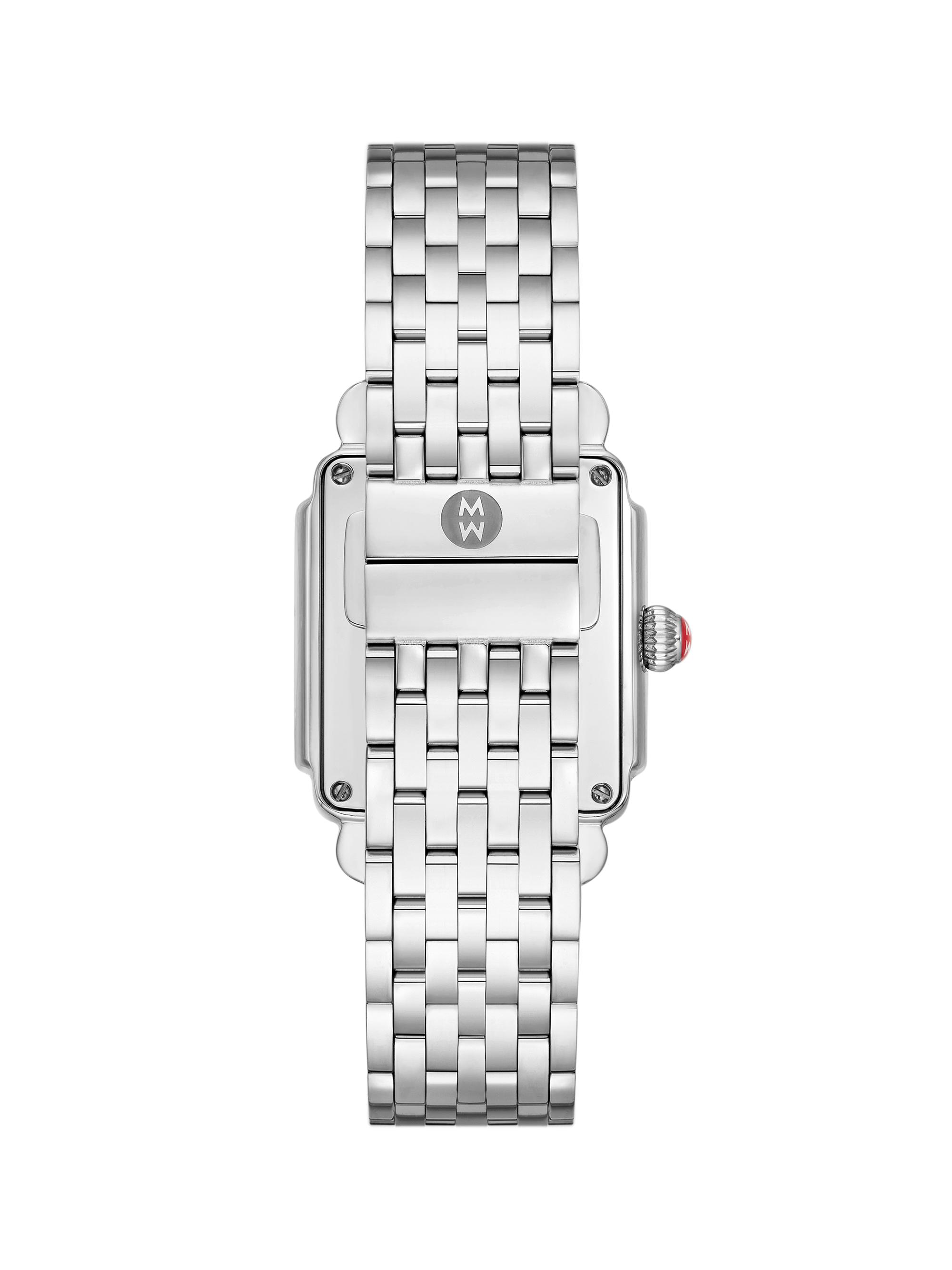 Michele Deco Mid Stainless Steel, Mother-Of-Pearl & Diamond  display picture 1