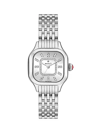 Meggie Stainless Steel & 0.19 TCW Diamond Bracelet Watch/29MM