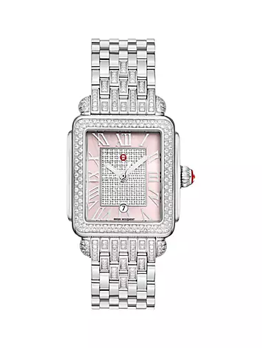 Deco Madison Stainless Steel, Mother-Of-Pearl & 1.89 TCW Diamond Bracelet Watch/29MM x 31MM