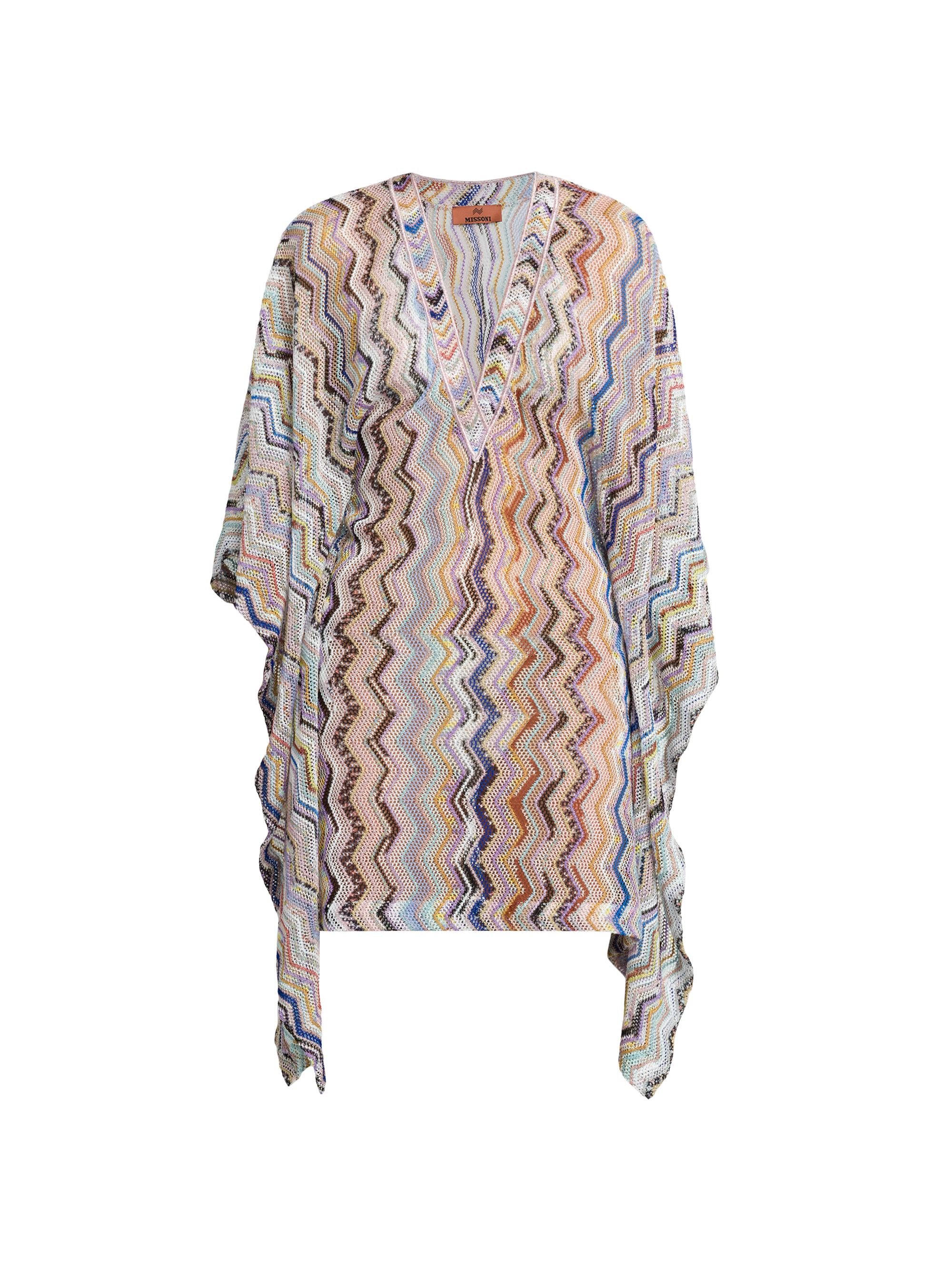 Missoni Women's Zigzag Knit Caftan Cover-Up Dress - Multi Color Blue Tones