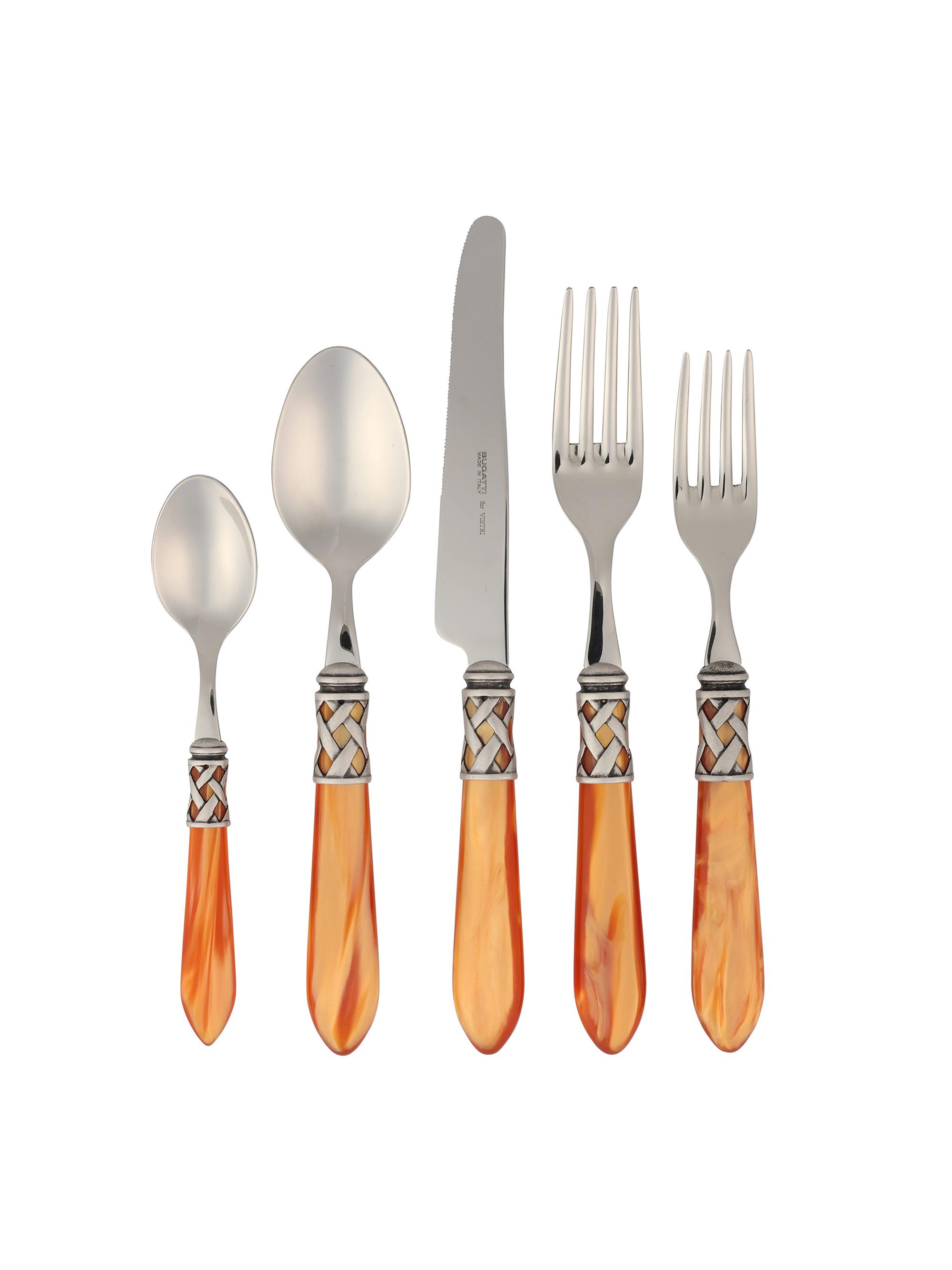Vietri Aladdin Five-Piece Flatware Set - Orange