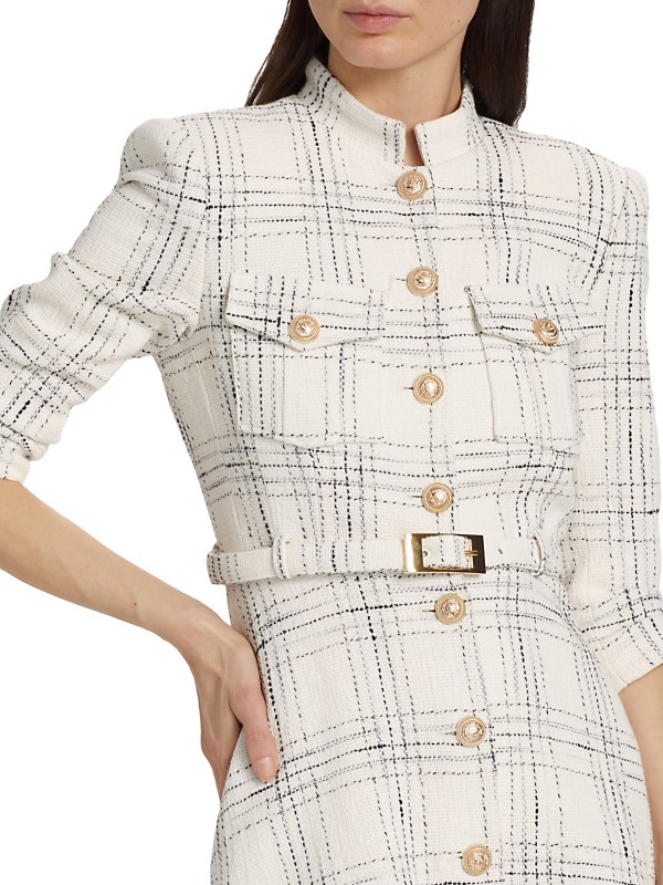 Shop Generation Love June Tweed Checkered Minidress | Saks Shop Generation Love June Tweed Checkered Minidress | Saks