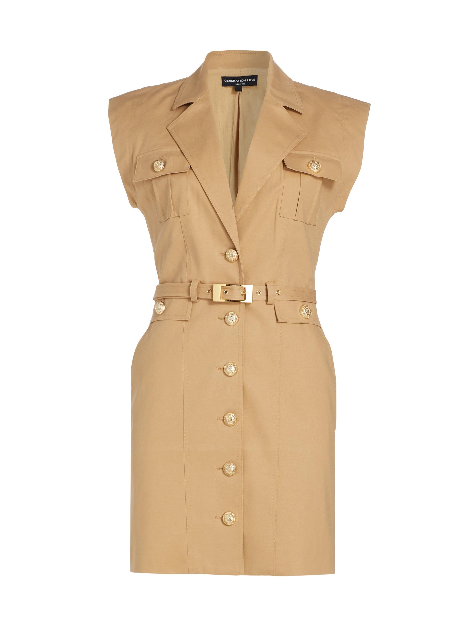 Generation Love Women's Biel Gabardine Blazer Dress - Taupe