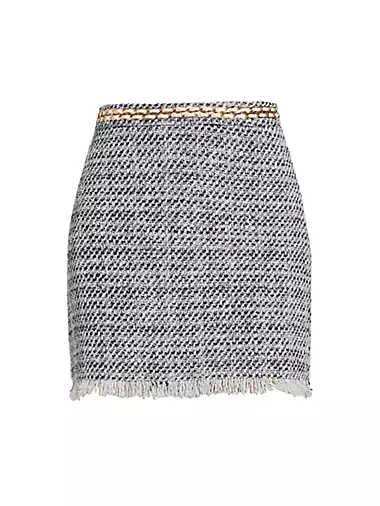 Chainlink Tweed Miniskirt