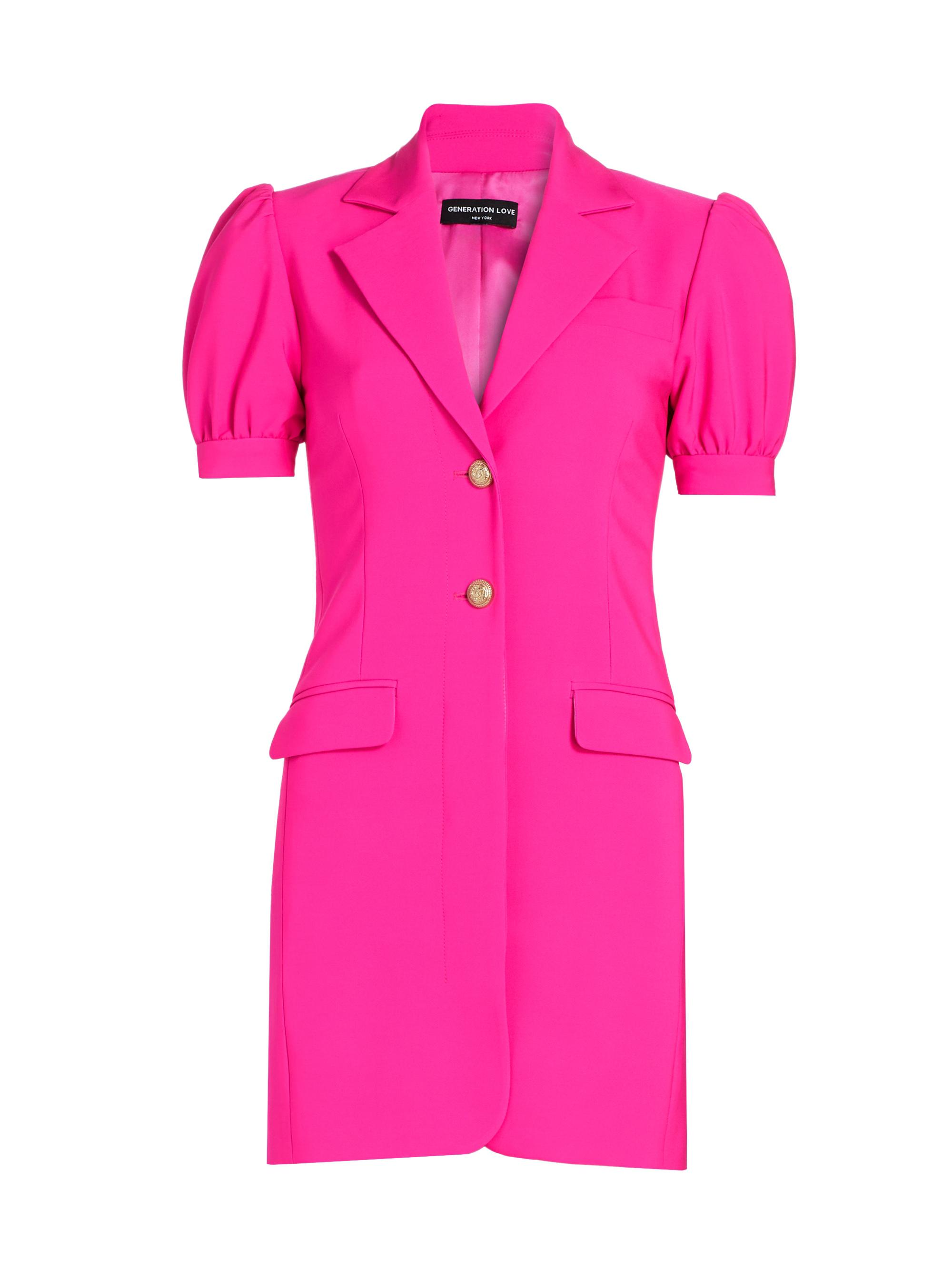 Generation Love Women's Neira Crepe Blazer Minidress - Magenta