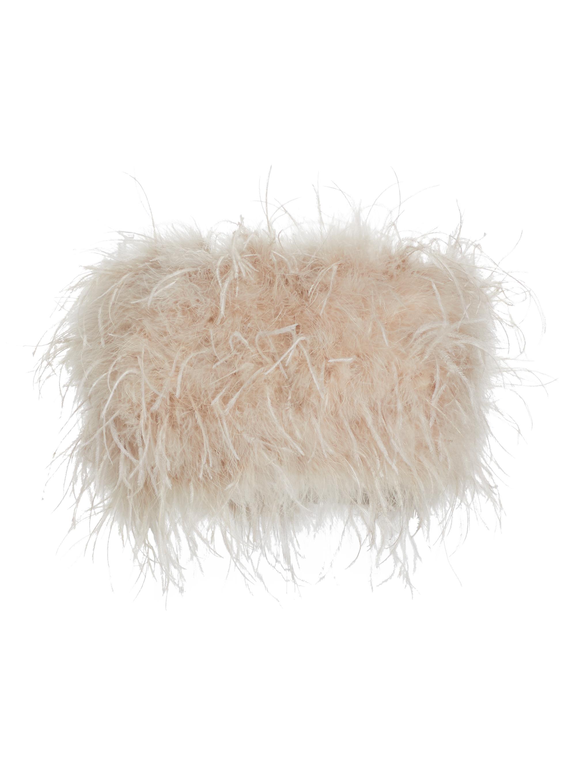 Lamarque Women's Zaina Strapless Feather Bustier Top - Doeskin