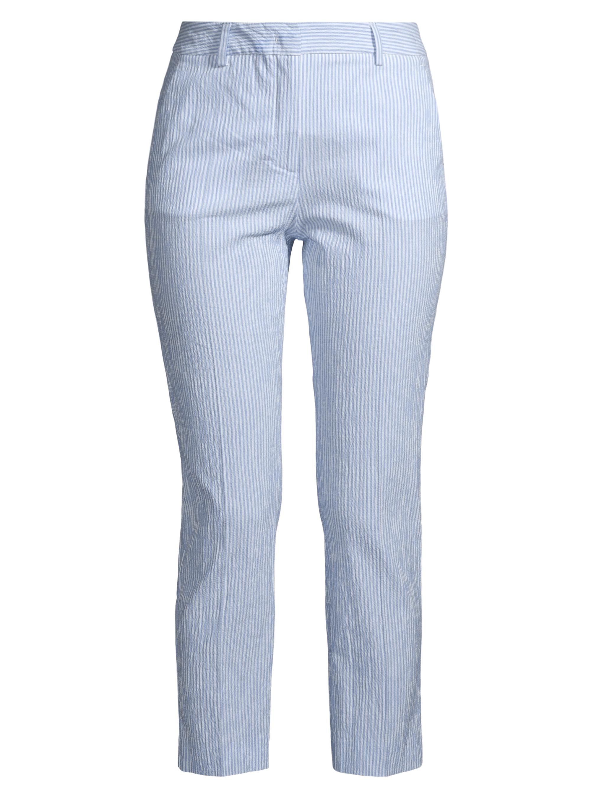 Weekend Max Mara Women's Starlet Seersucker Crop Pants - Light Blue