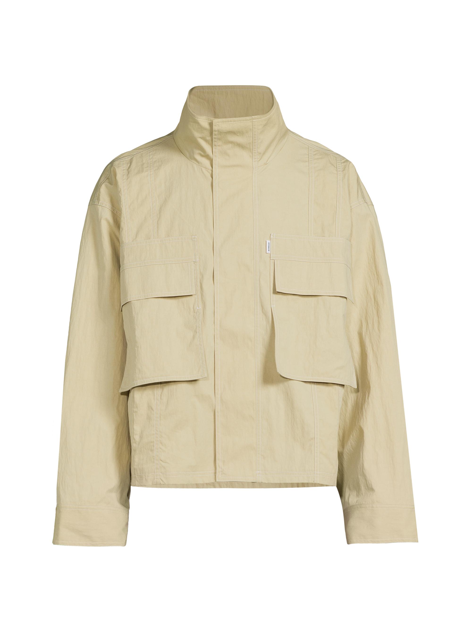 Bonsai Men's Cotton-Blend Cargo Jacket - Almond Oil