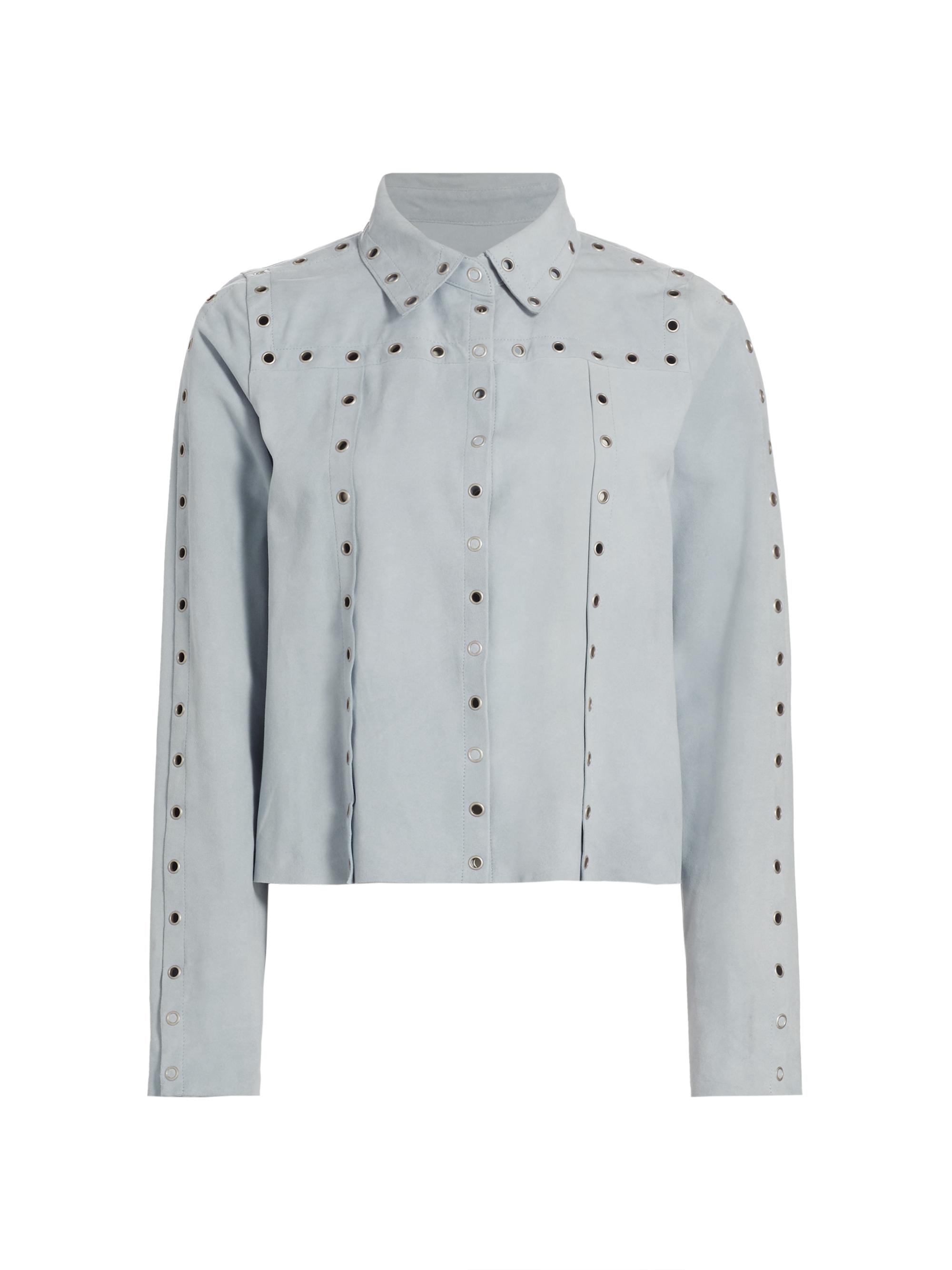 Re/done Suede Grommet Shirt Jacket | Saks Fifth Avenue
