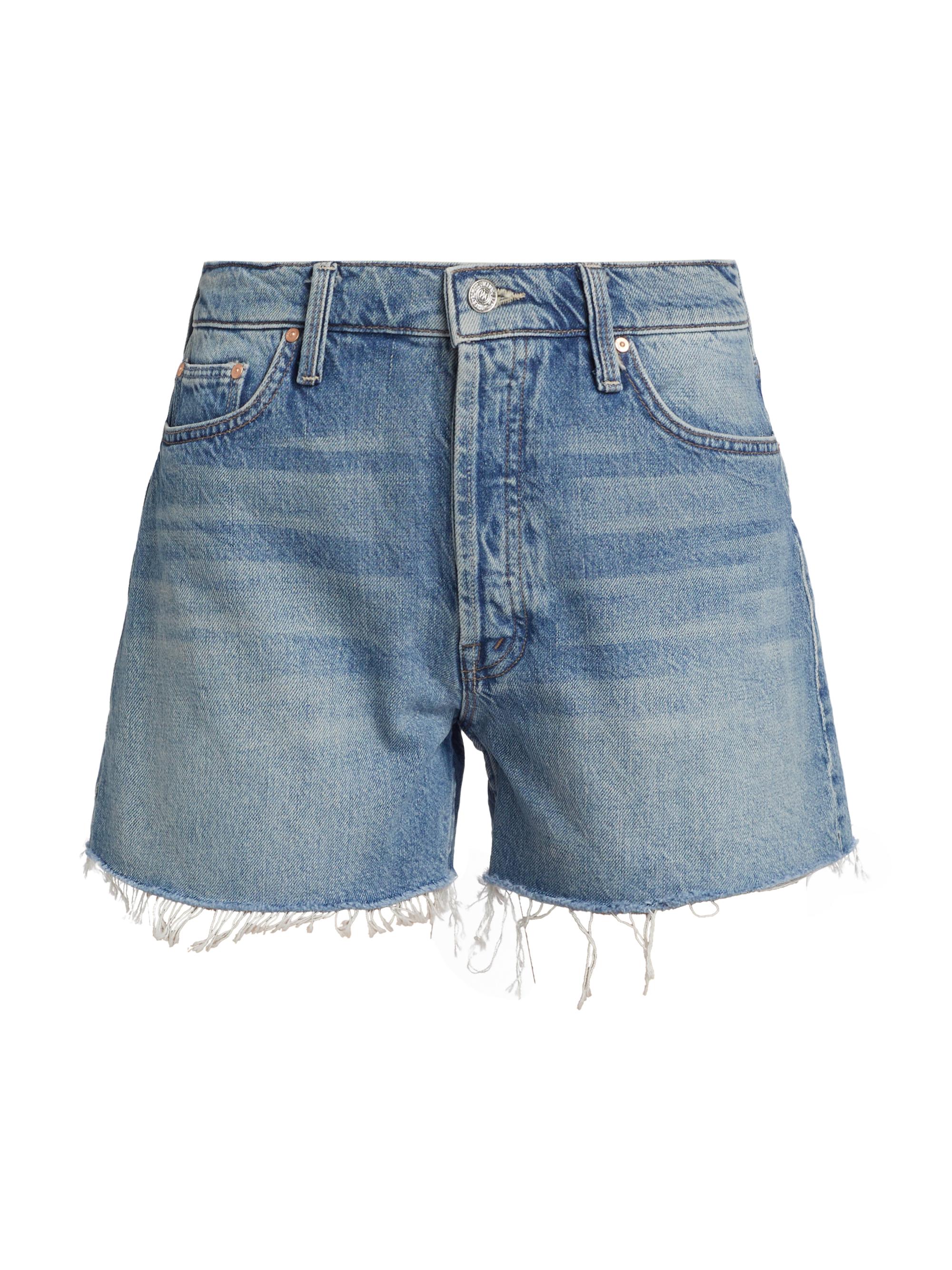 Mother The Skipper Fray Denim Shorts Saks Fifth Avenue