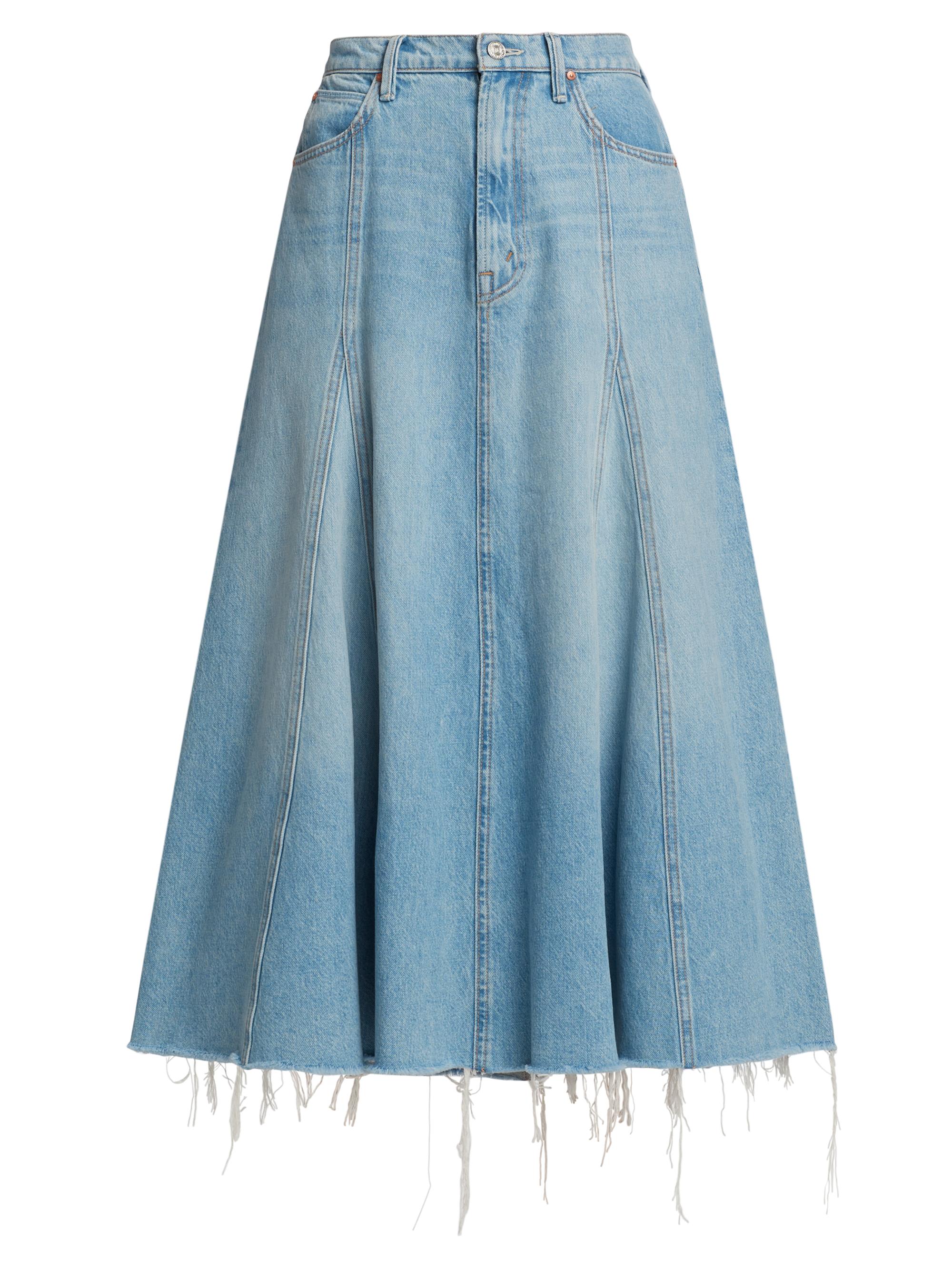 Mother Women's Full Swing Denim Midi-Skirt - Im With The Band